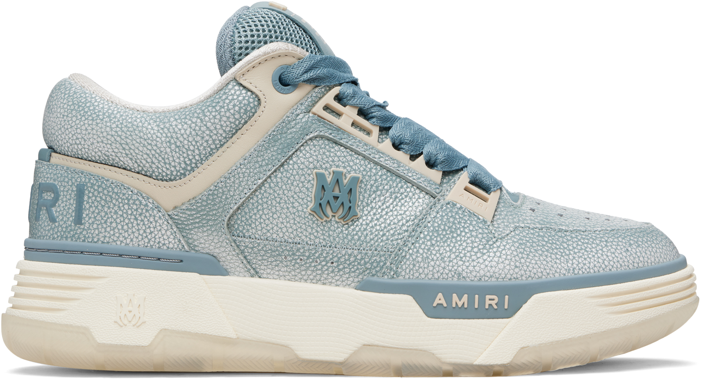 Blue Pebbled MA-1 Sneakers by AMIRI on Sale