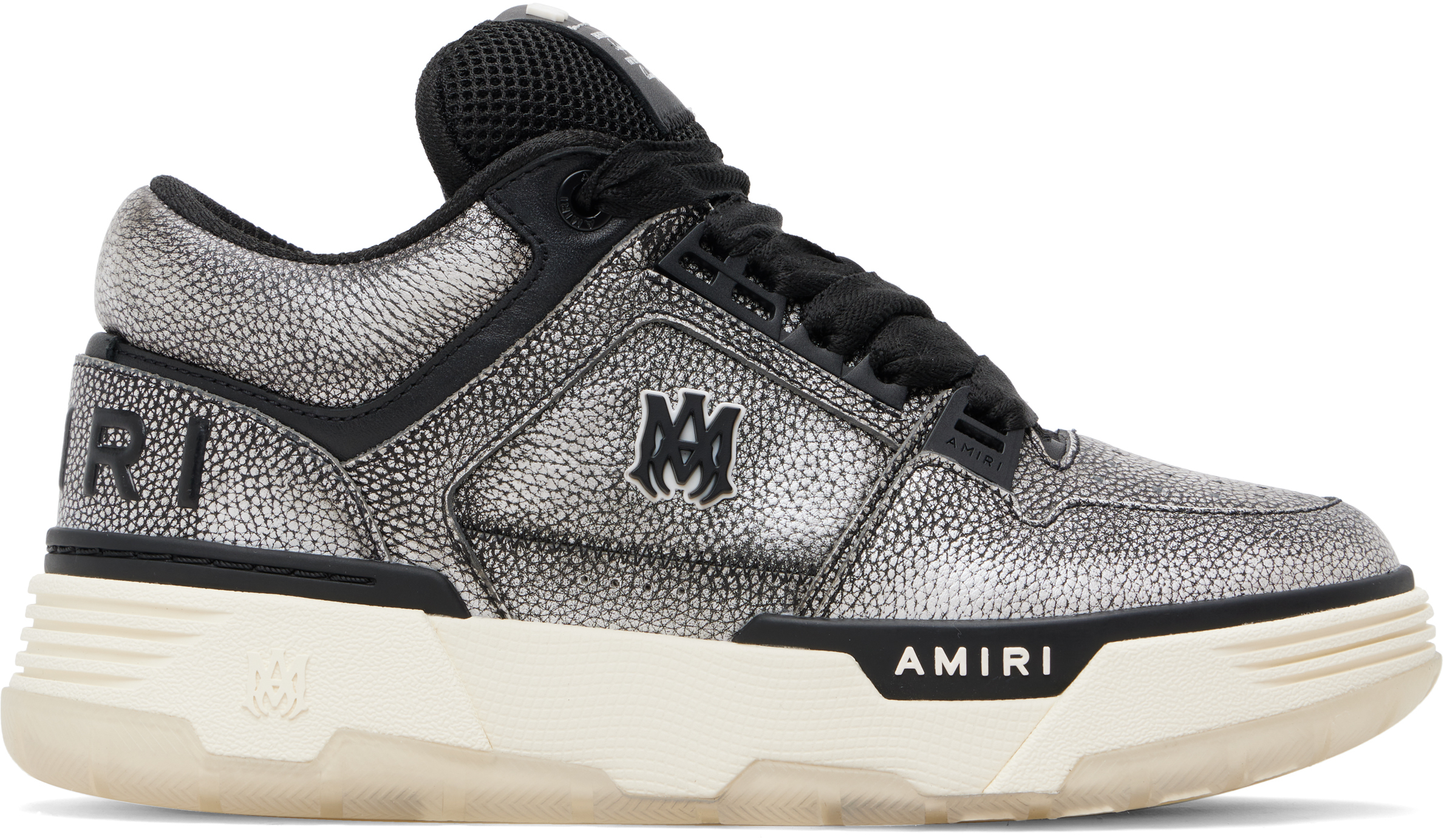 Black Pebbled MA-1 Sneakers by AMIRI on Sale
