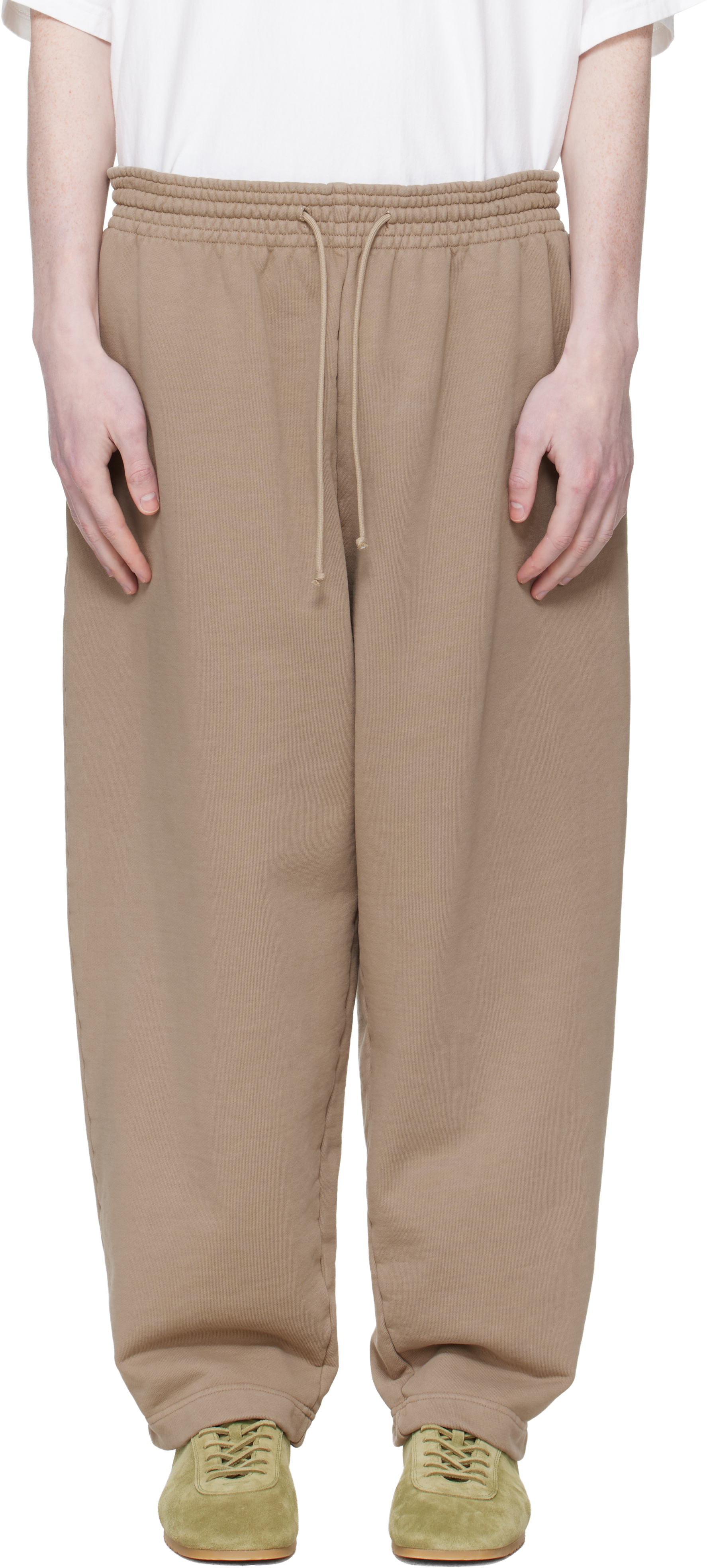 Hed Mayner: Brown Drawstring Sweatpants | SSENSE