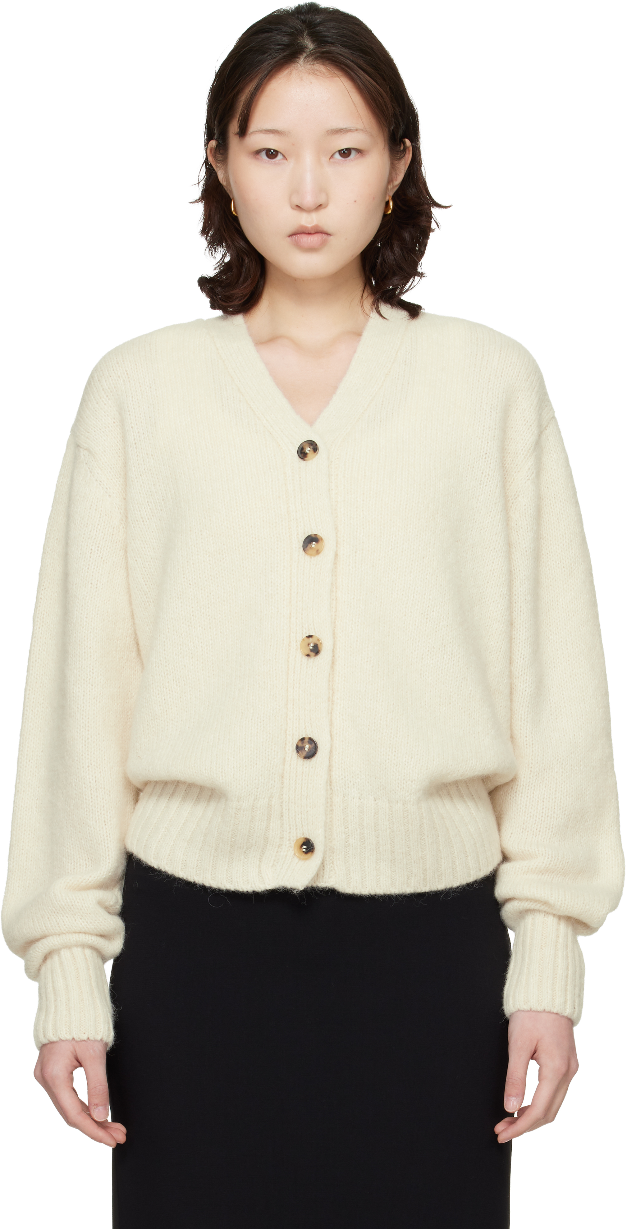 naeアルパカカーディガン ホワイトAlpaca Cardigan アルパカ ケーブルニットカーディガン｜【アルパカタウン】アルパカ