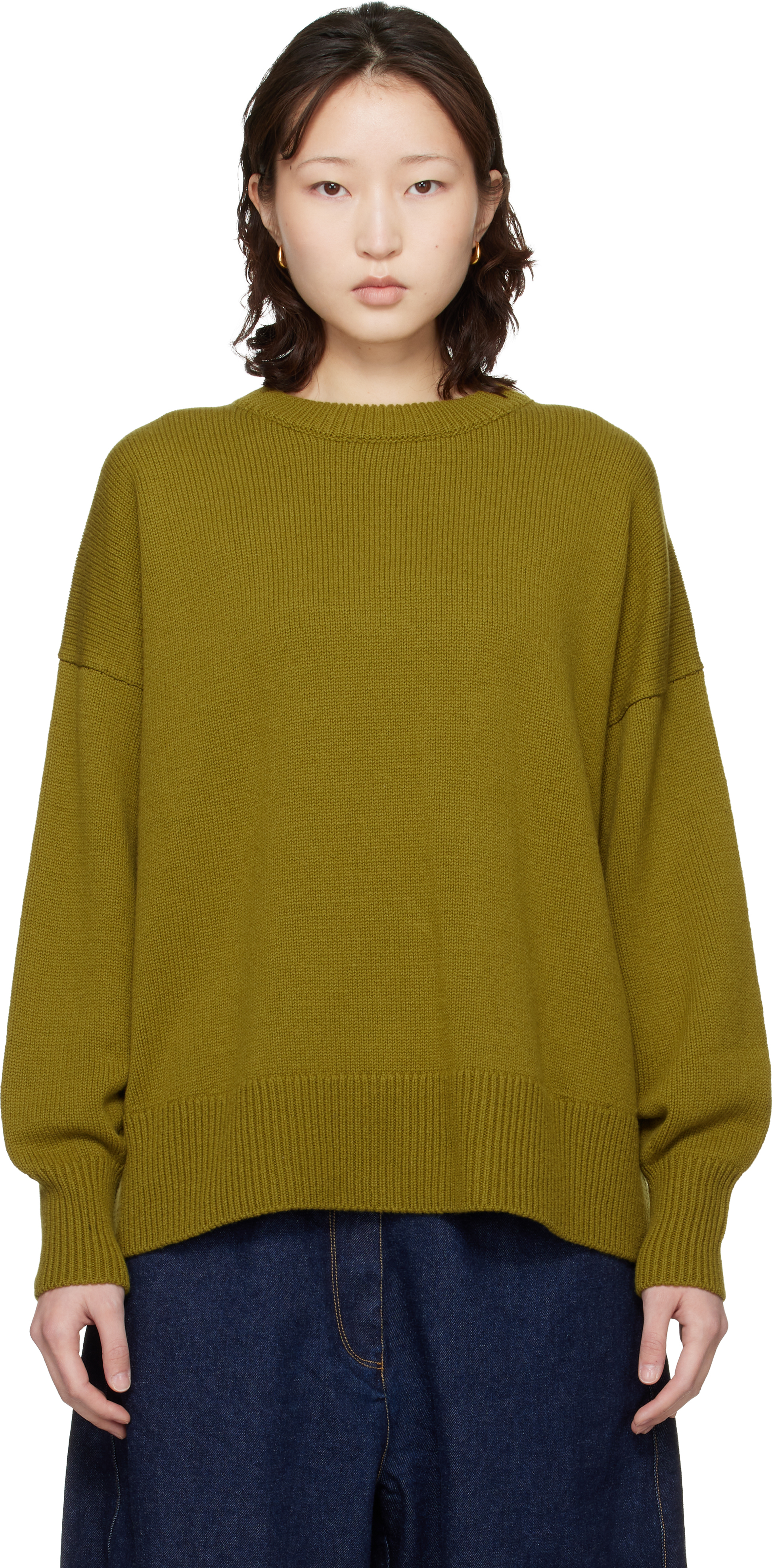 Cordera Green Merino Wool Oversized Sweater