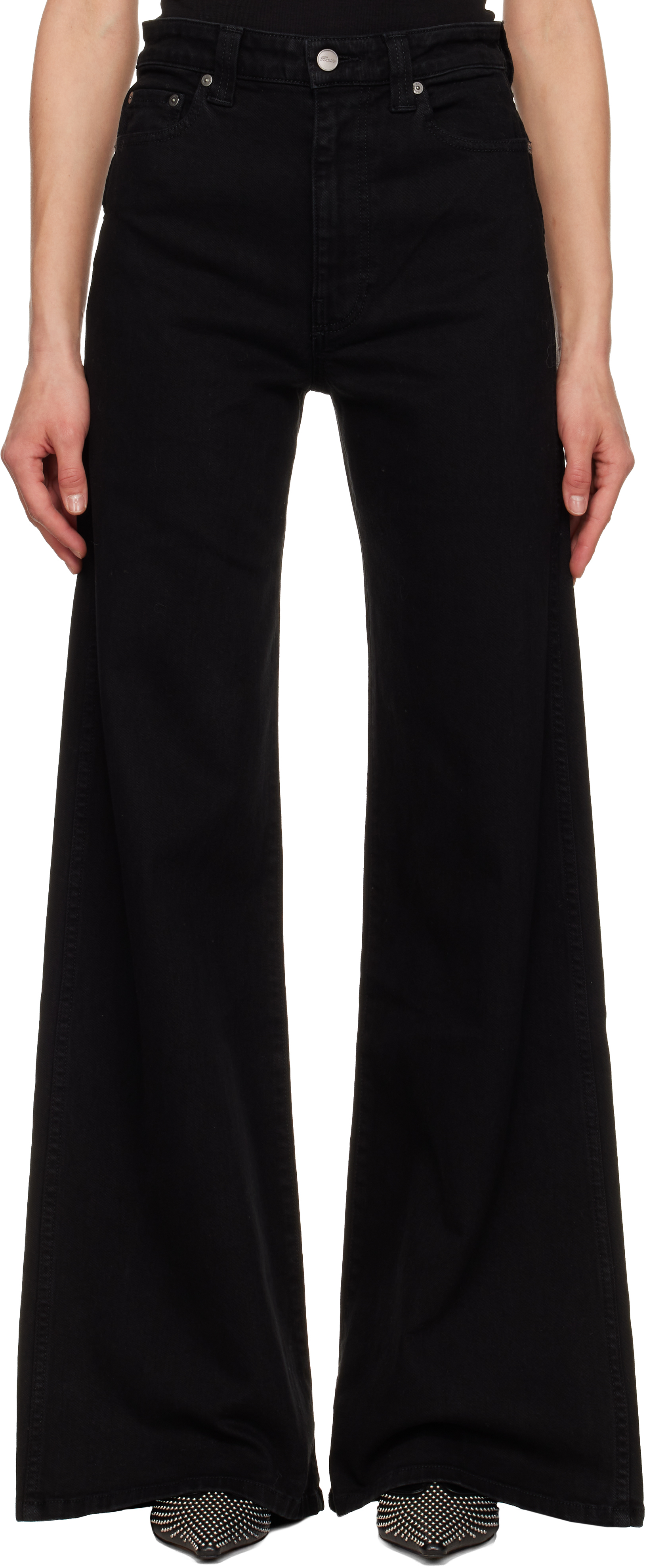 Khaite Black Dane Stretch Jeans