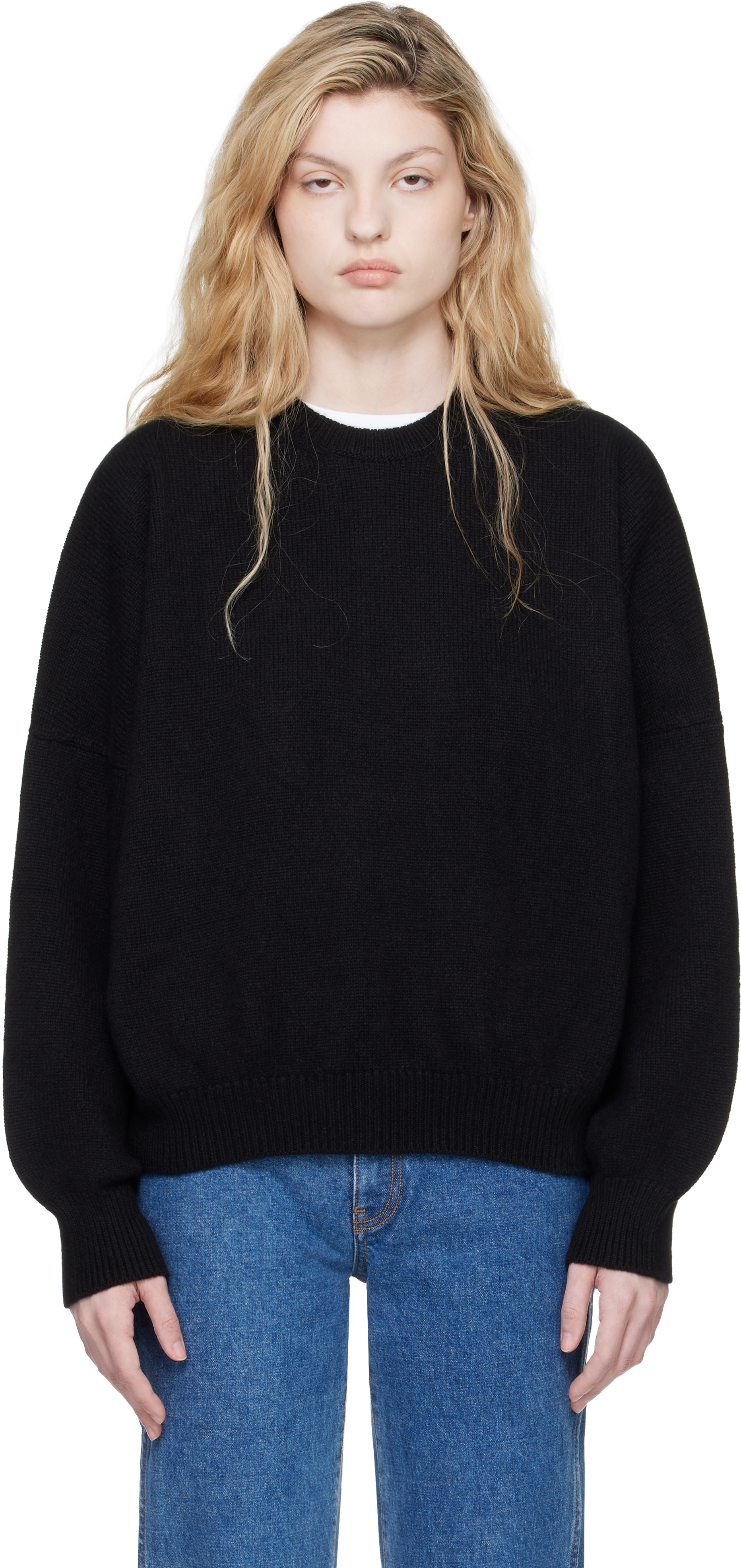 KHAITE Black Margaux Sweater