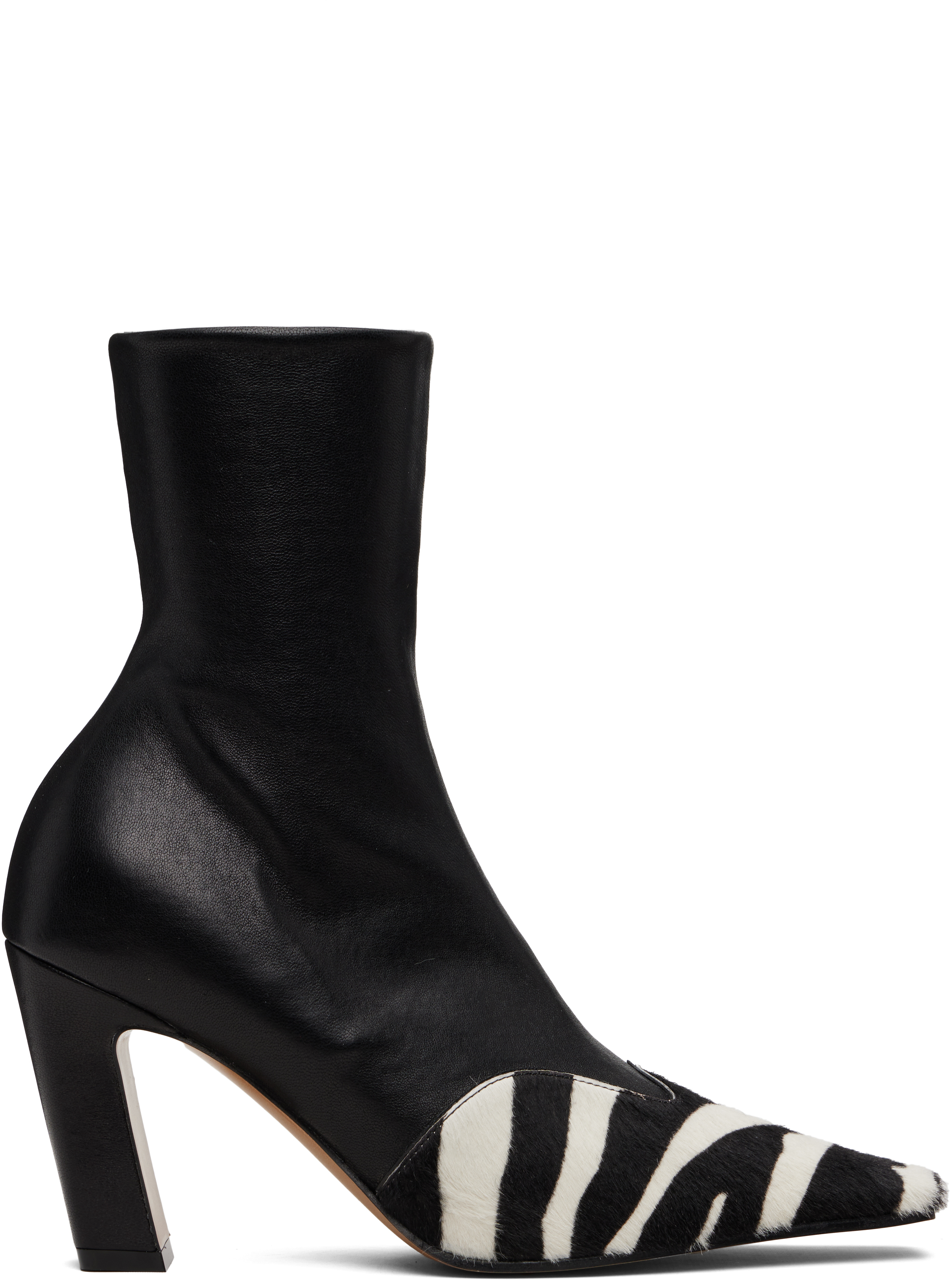 Black & White Nevada Stretch High Boots