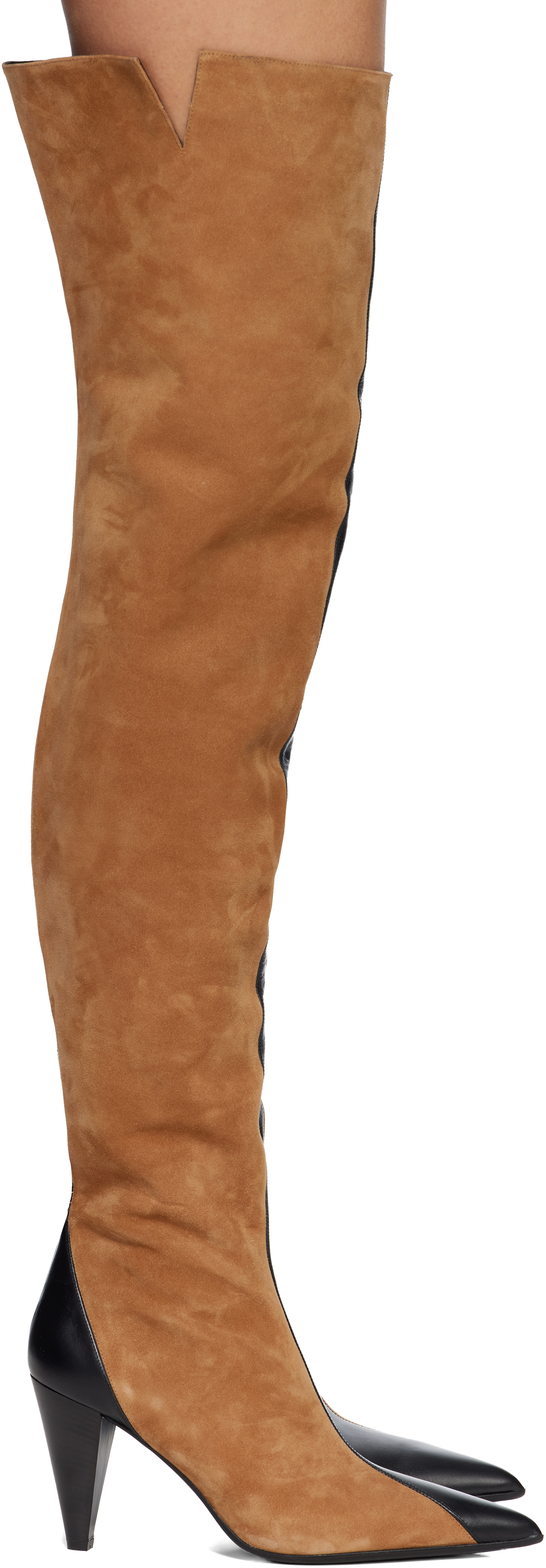 Tan & Black Harvey Over-the-Knee High Boots