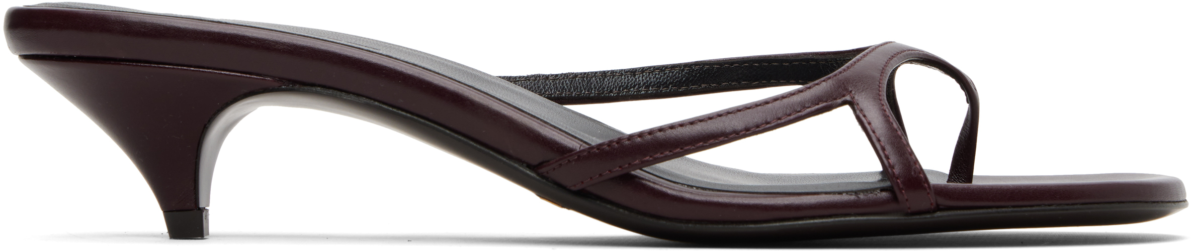 Burgundy Mila Heeled Sandals