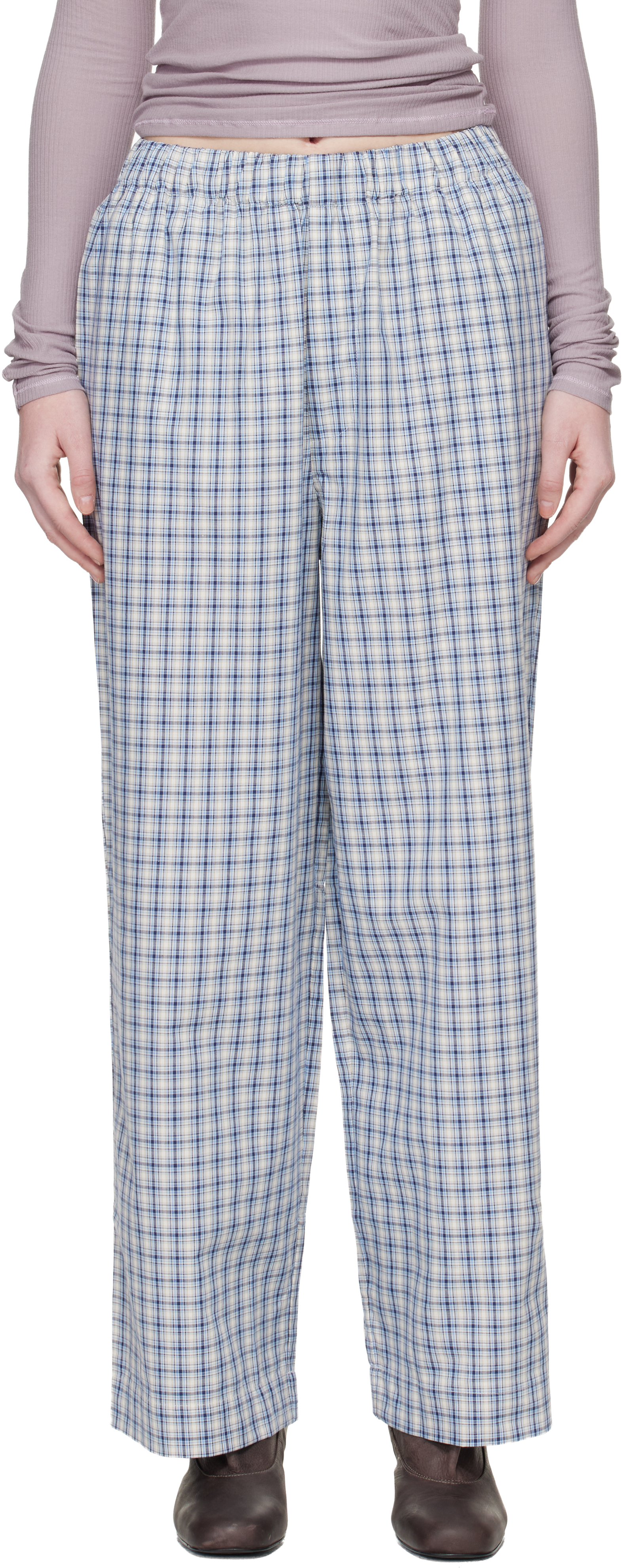 Blue Claude Lounge Pants by Baserange on Sale