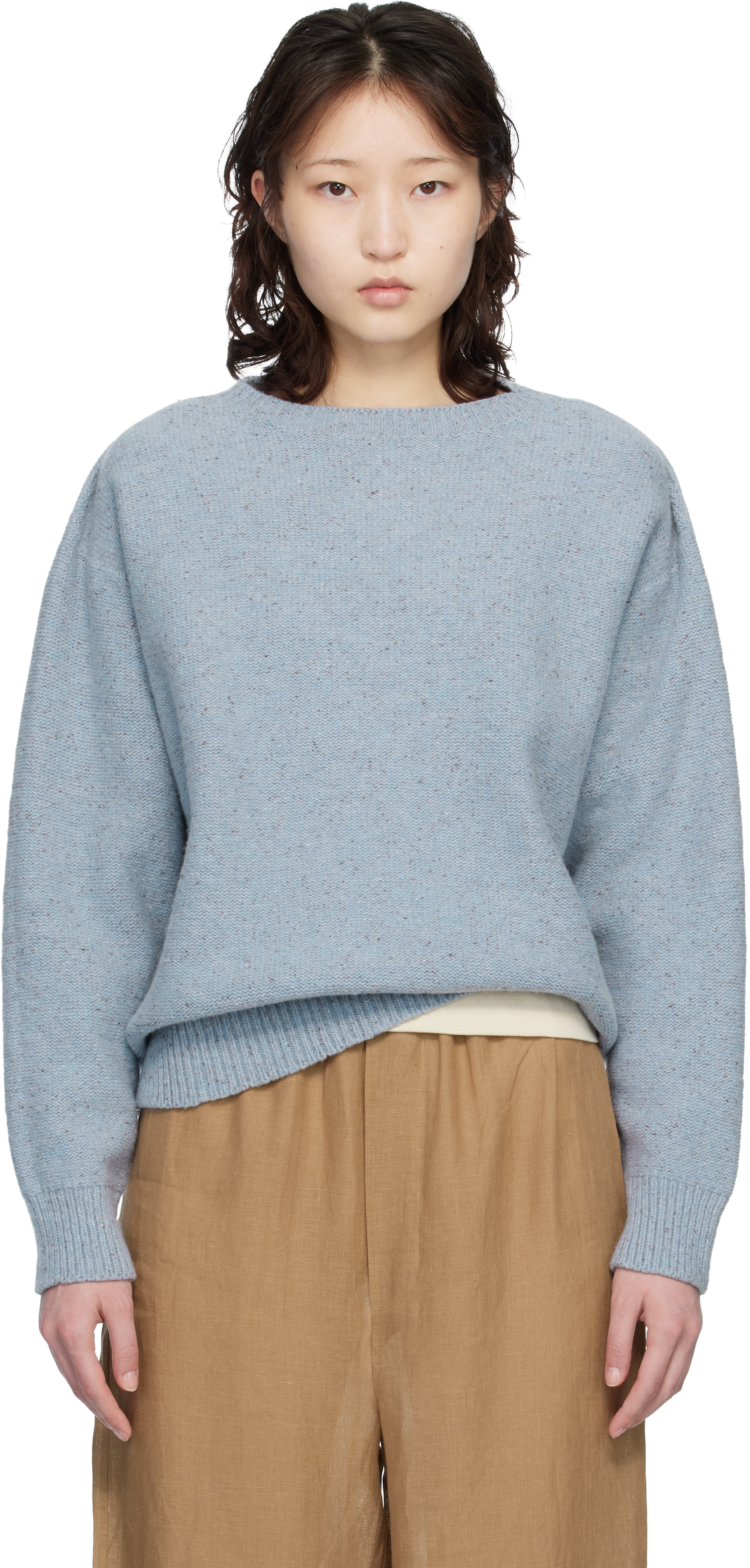 Baserange: Blue Mea Sweater | SSENSE