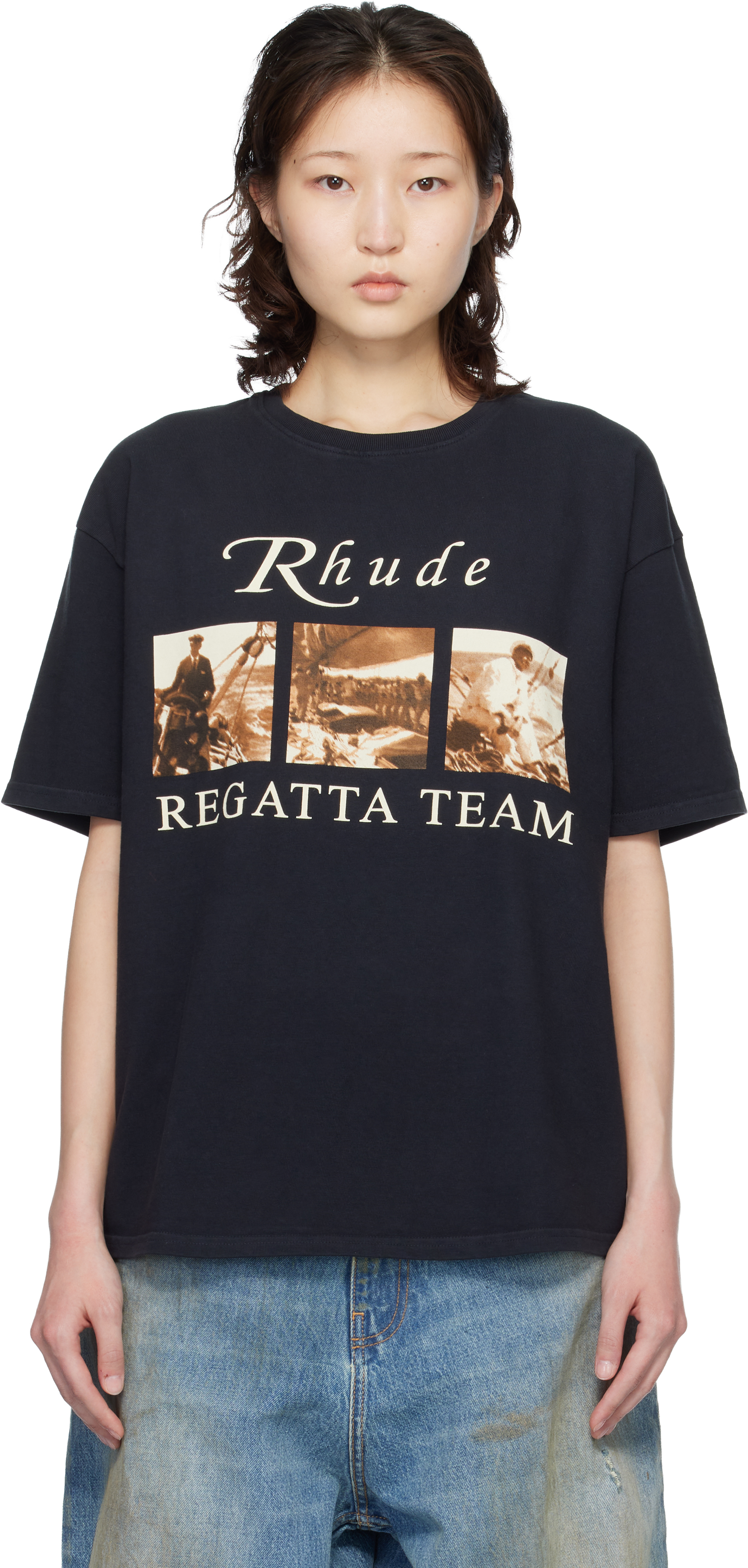 Rhudeのブラック USVI Regatta Tour Tシャツがセール中