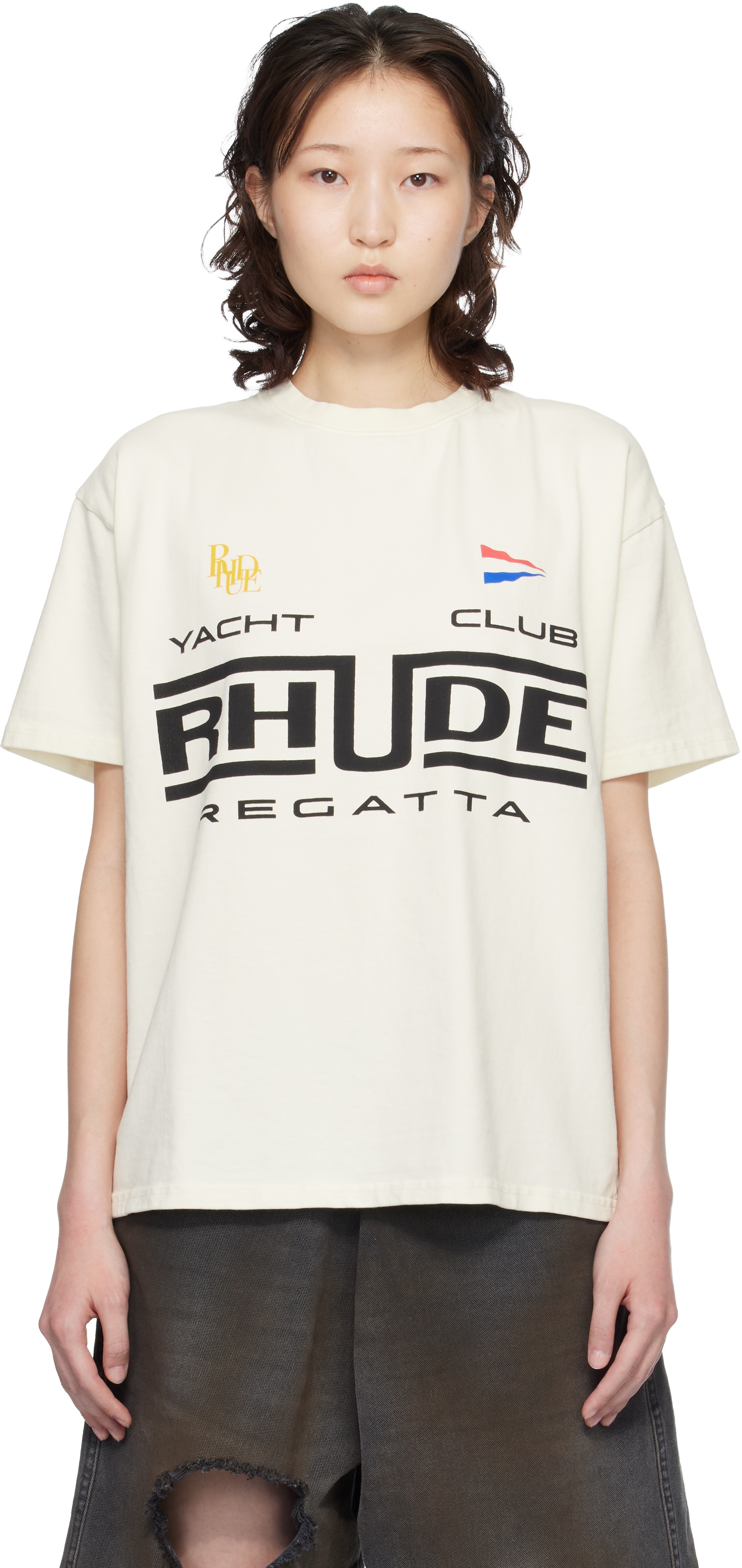 Rhudeのオフホワイト Rhude Regatta Club Tシャツがセール中