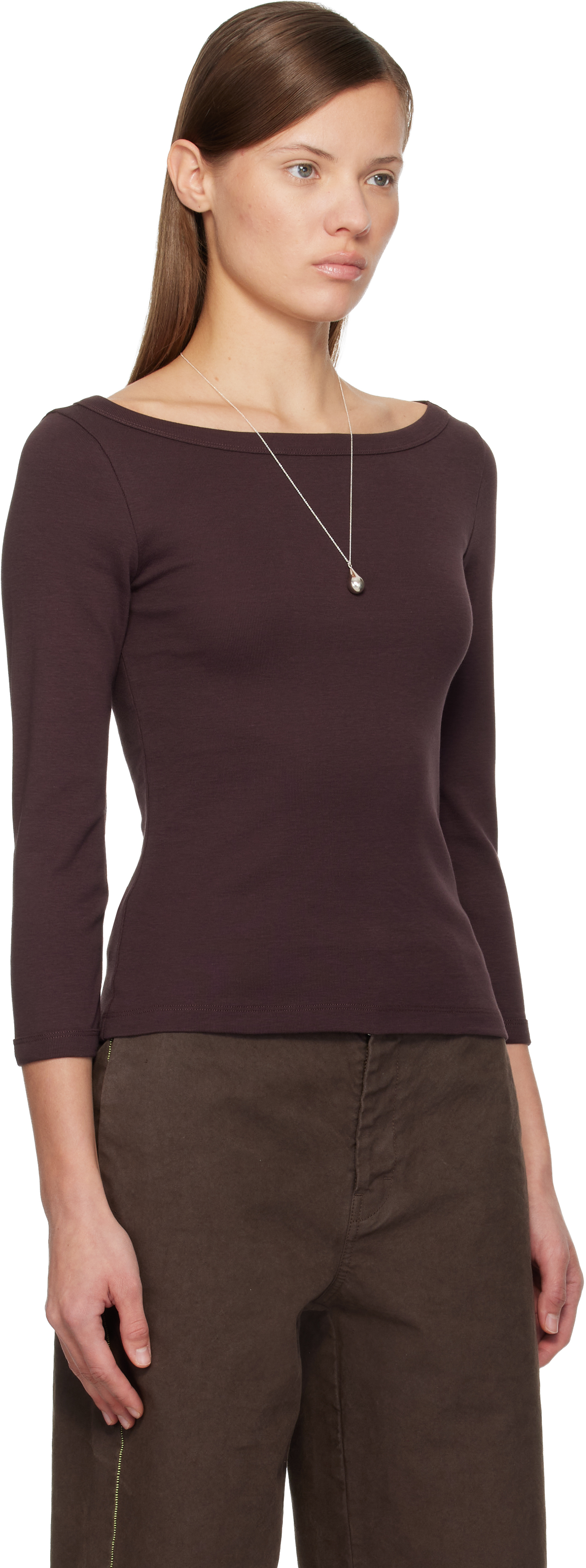 Flore Flore Woman T-shirt Chocolate Brown Size Xs Organic Cotton In Brown