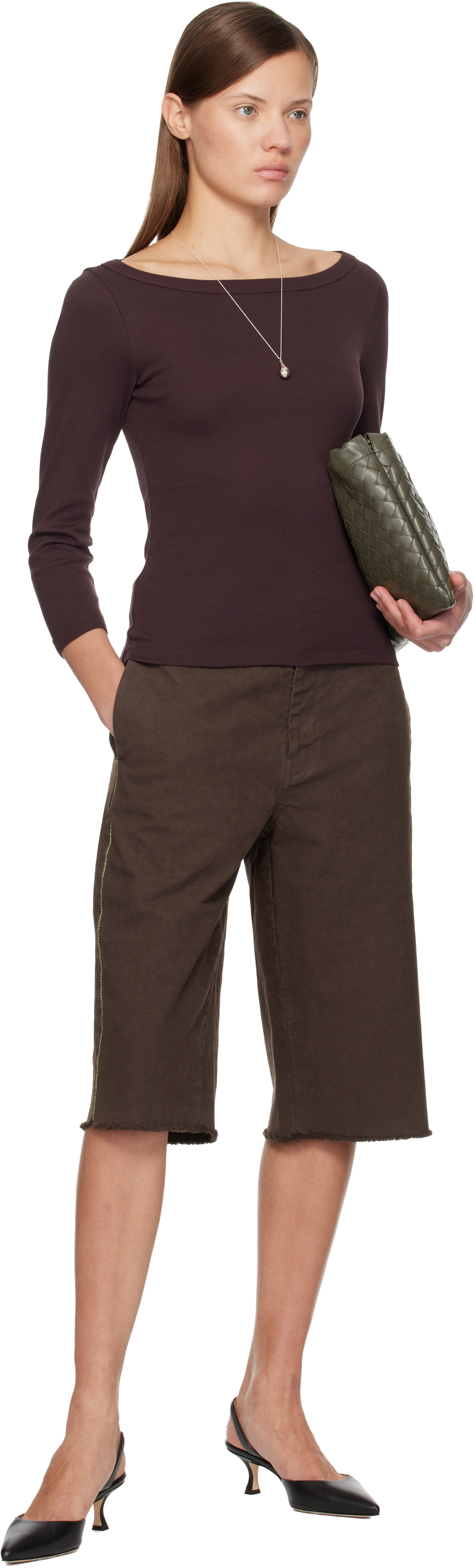 Flore Flore Woman T-shirt Chocolate Brown Size Xs Organic Cotton In Brown