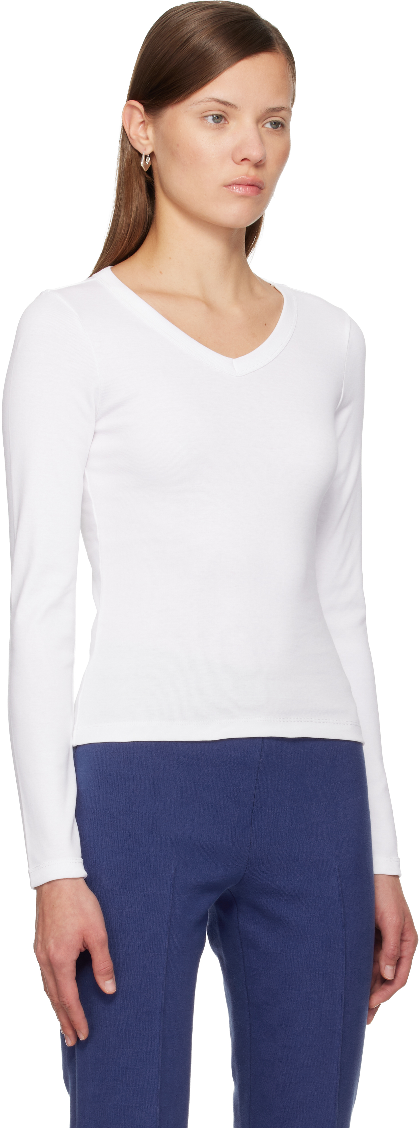 Flore Flore White Jill Longsleeve T-shirt In White