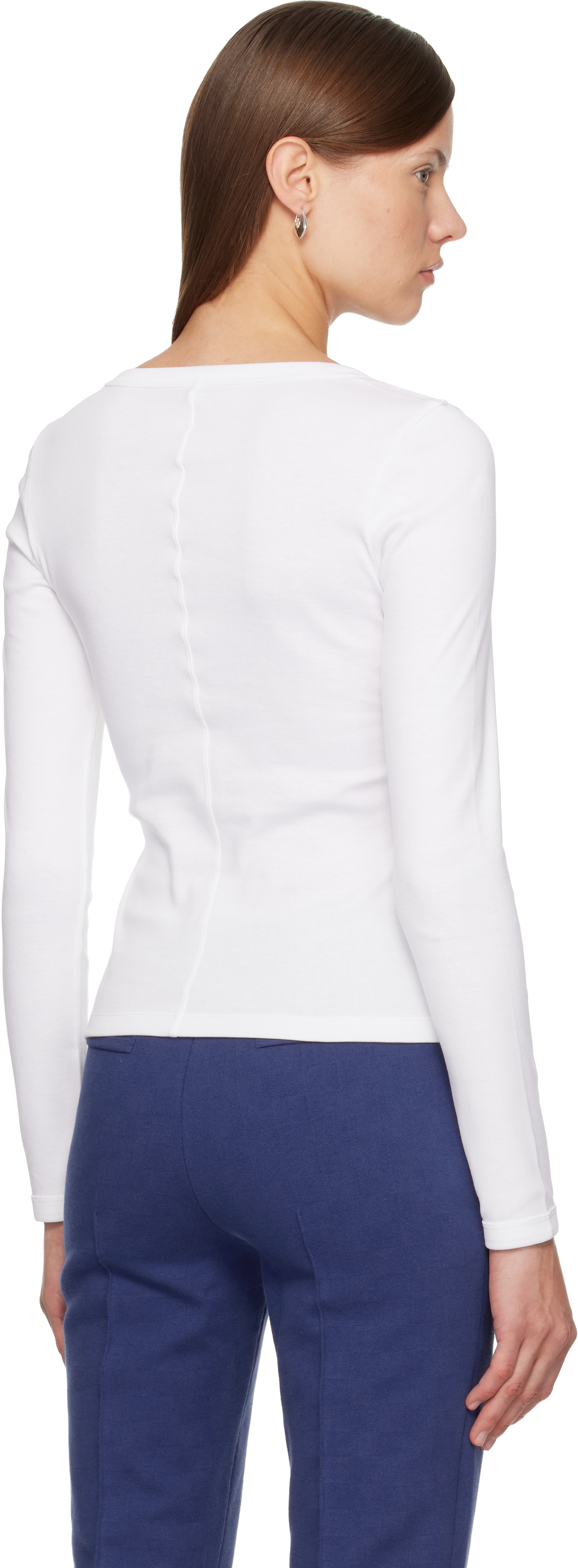 Flore Flore White Jill Longsleeve T-shirt In White