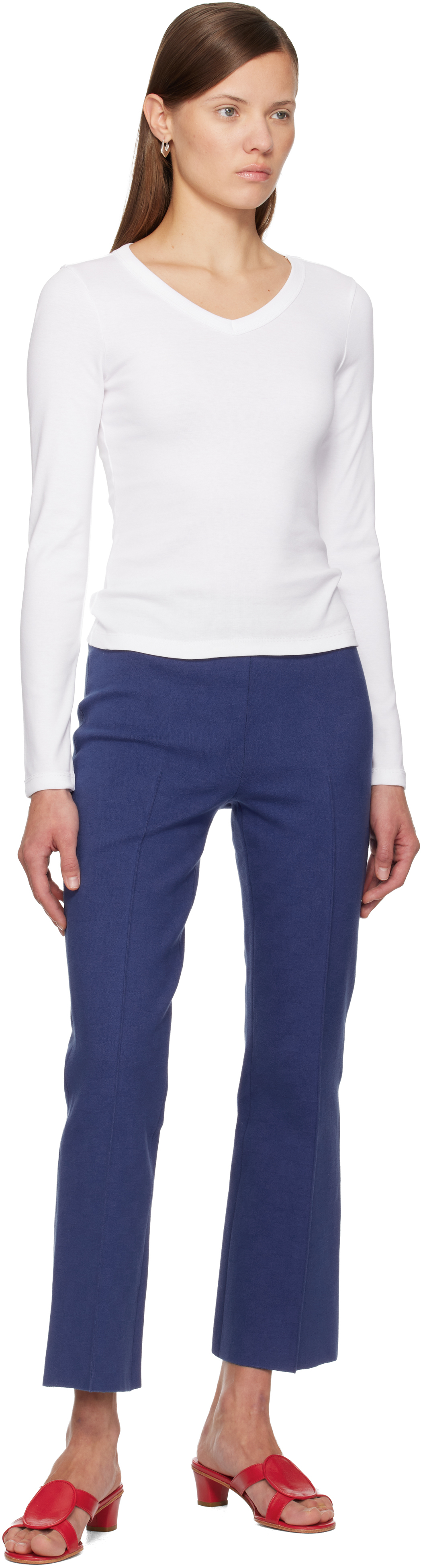 Flore Flore White Jill Longsleeve T-shirt In White