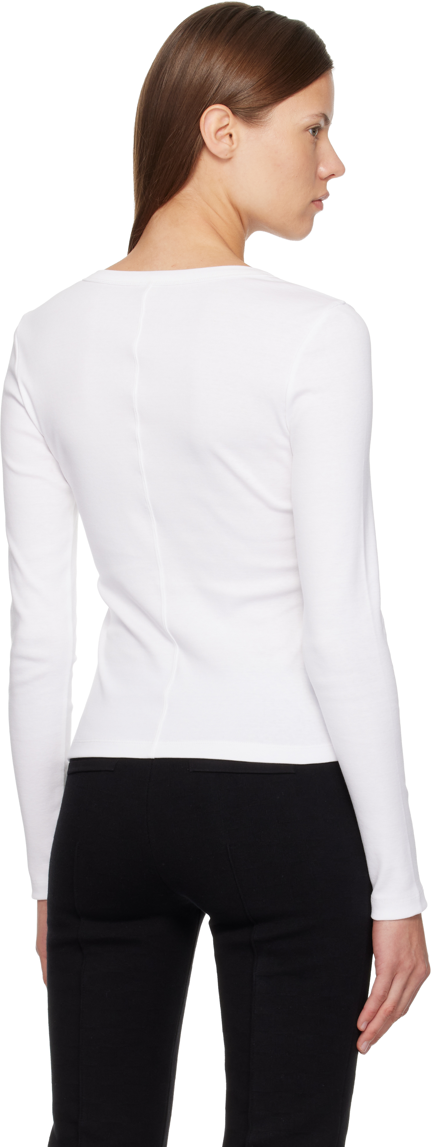 Flore Flore White Jess Longsleeve Henley In White