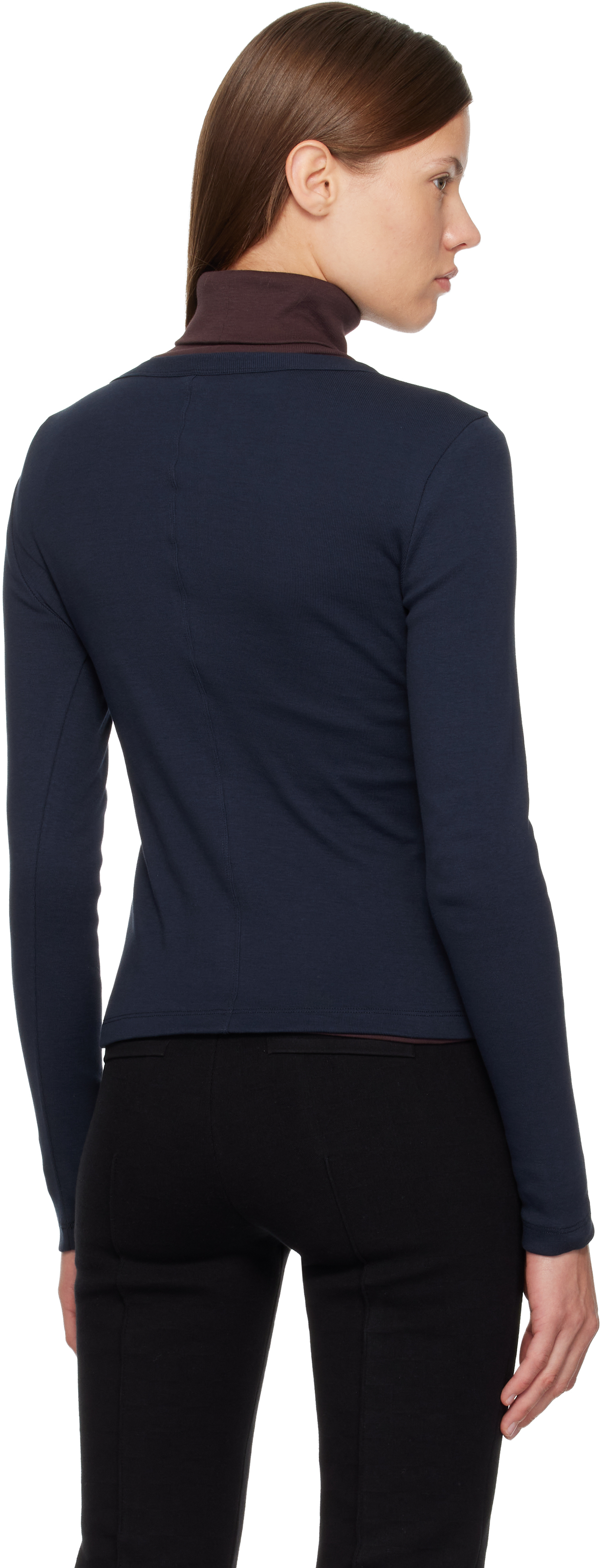 Flore Flore Navy Jess Longsleeve Henley In Blue