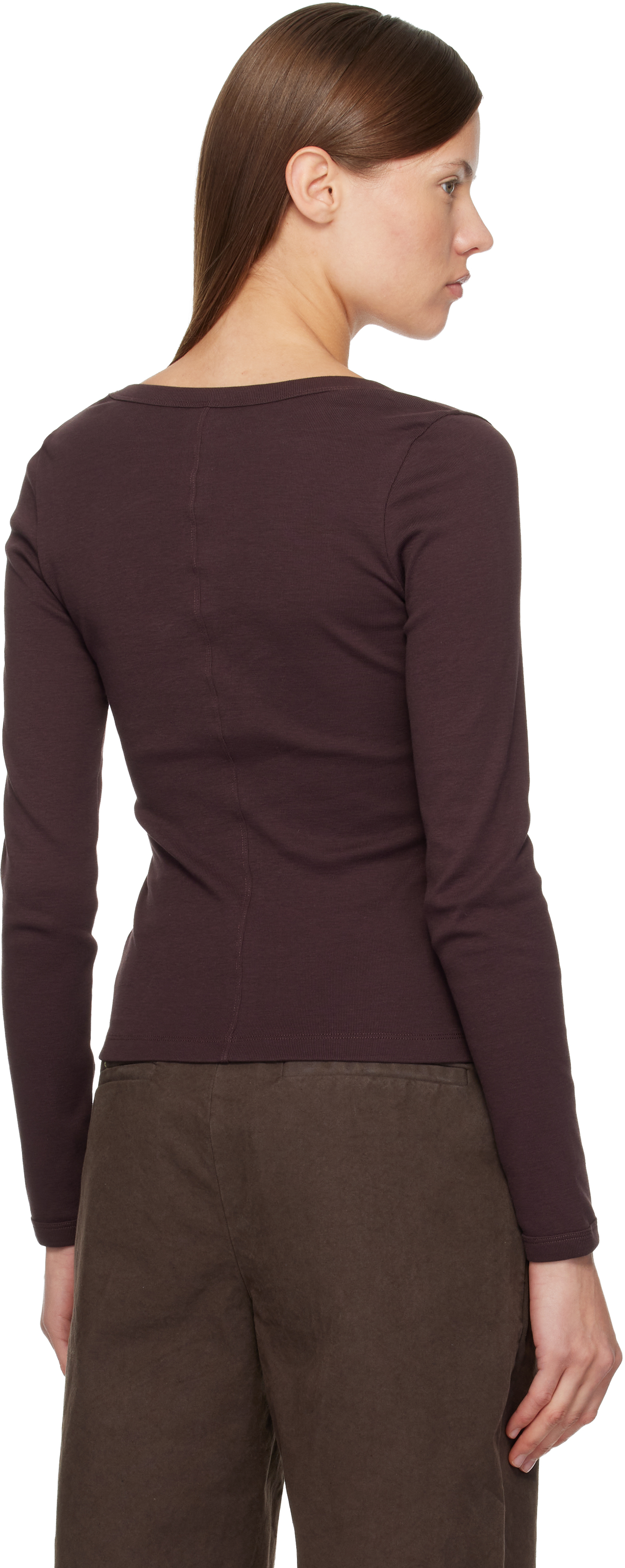 Flore Flore Brown Dewi Longsleeve T-shirt In Brown