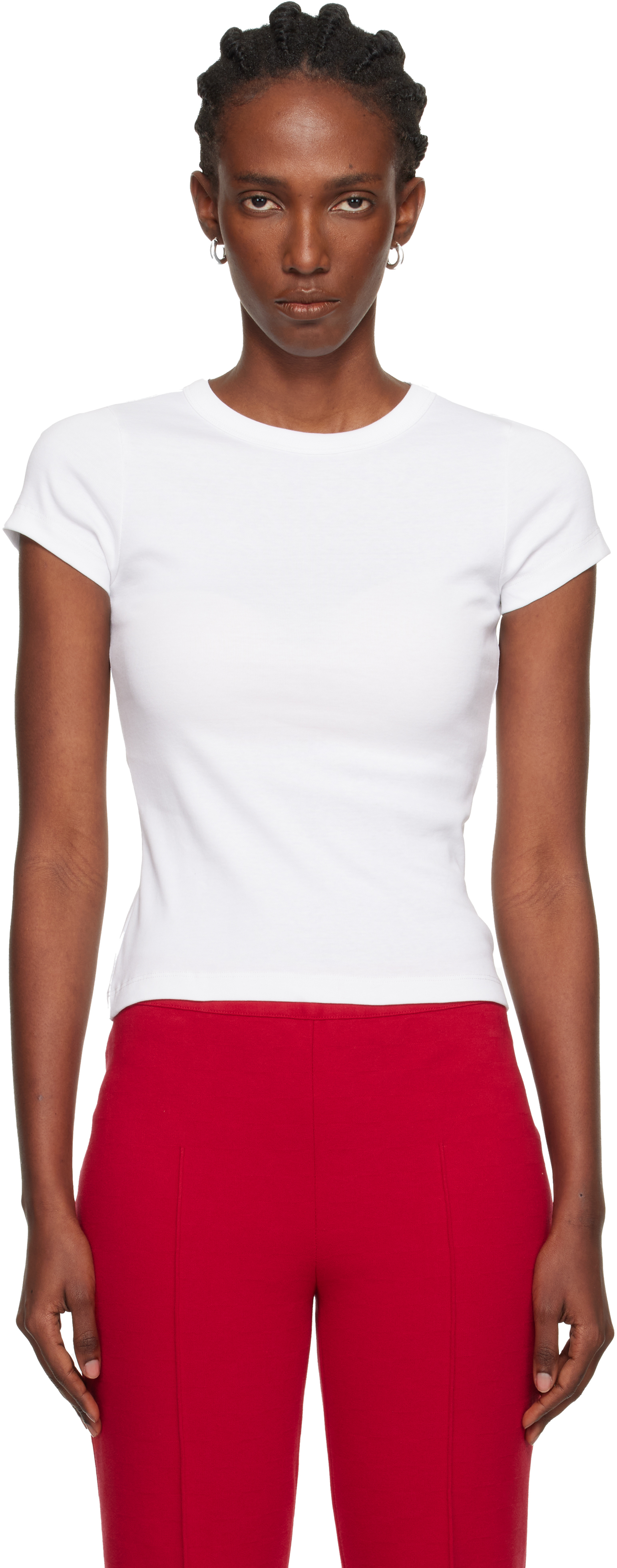 Flore Flore White Car Baby T-shirt In White