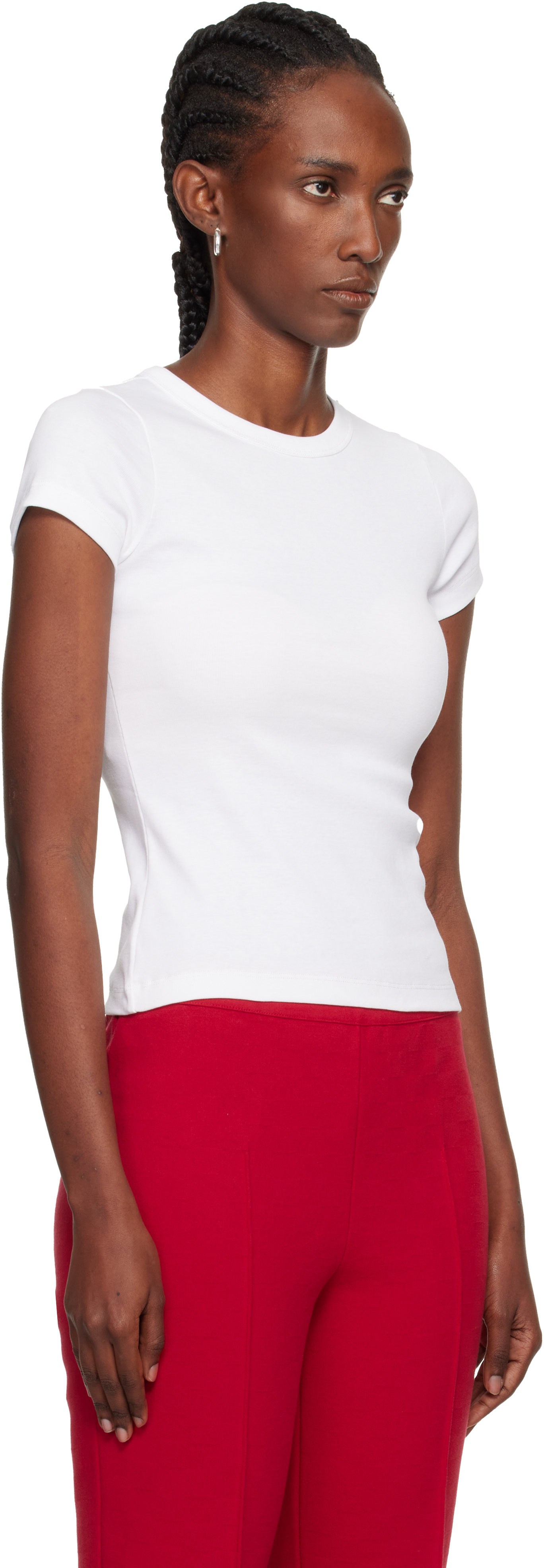 Flore Flore White Car Baby T-shirt In White