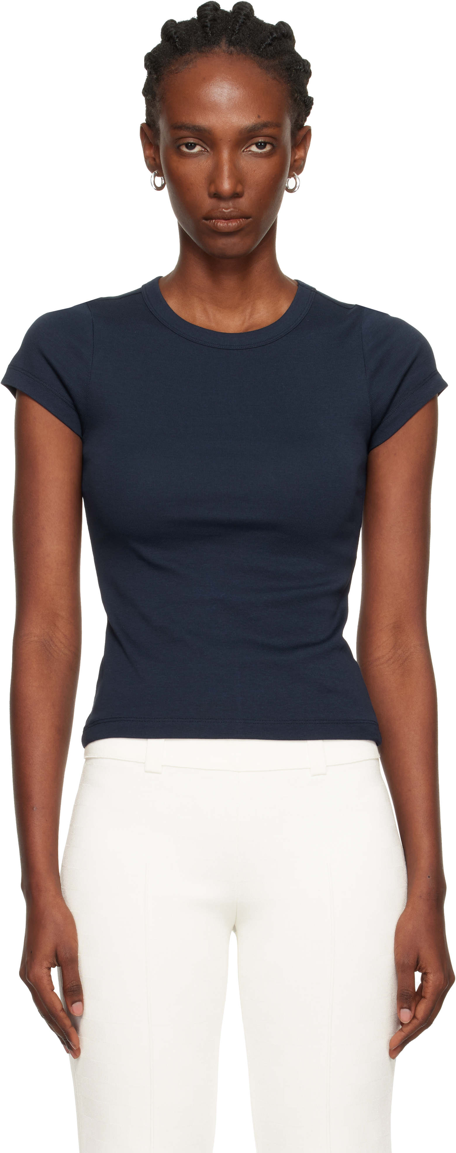 Flore Flore Navy Car Baby T-shirt In Blue