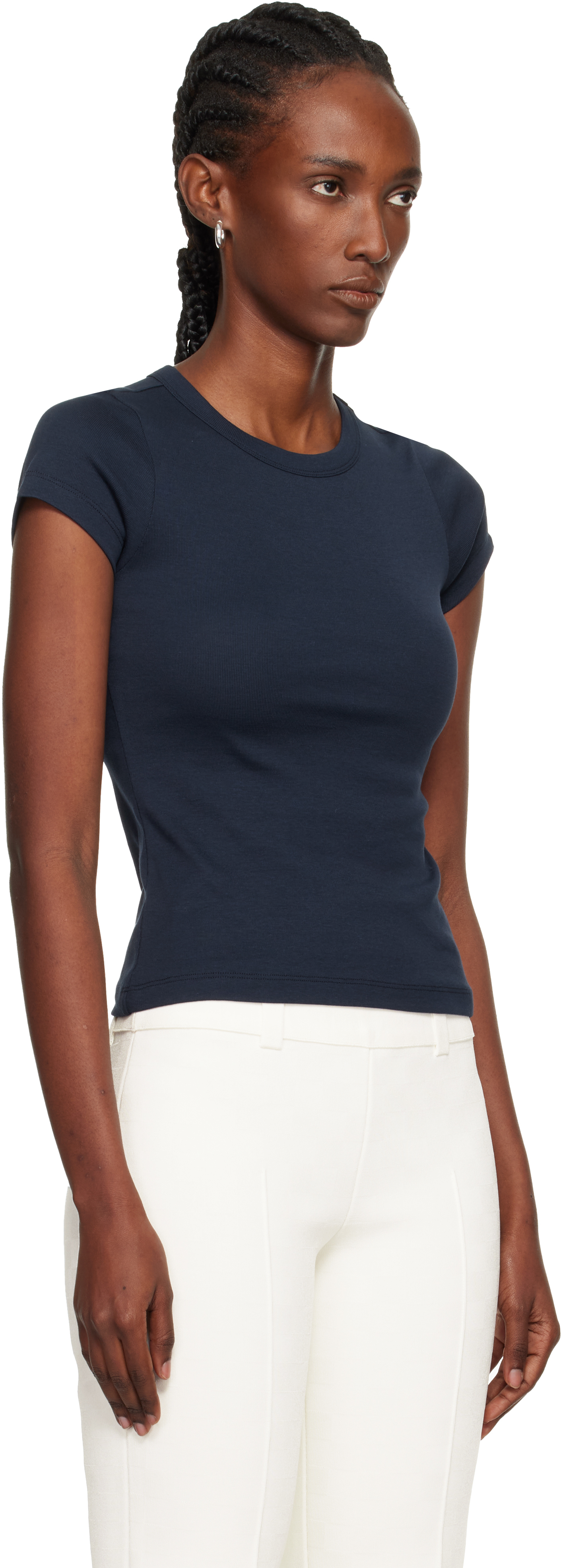 Flore Flore Navy Car Baby T-shirt In Blue