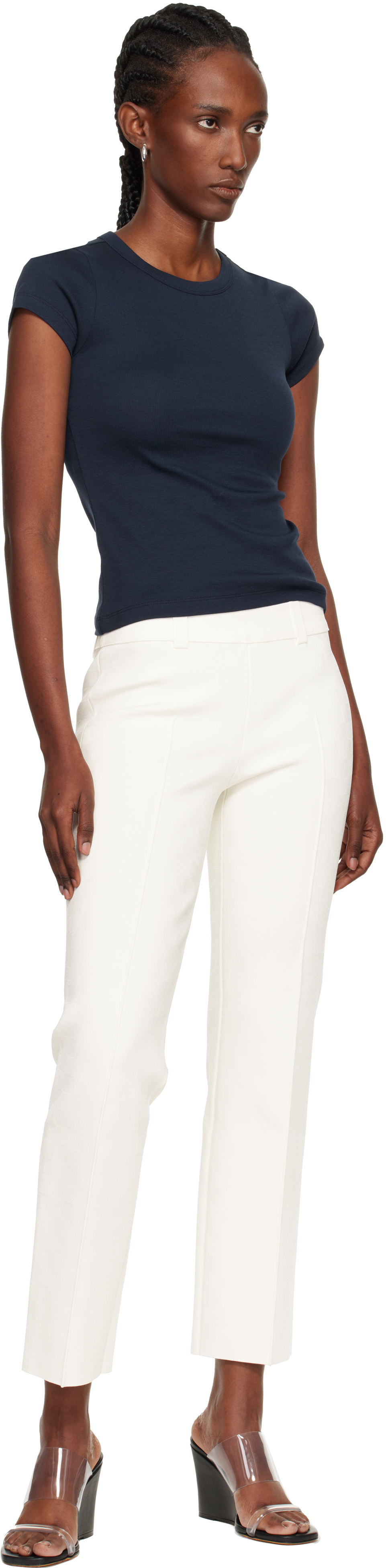 Flore Flore Navy Car Baby T-shirt In Blue