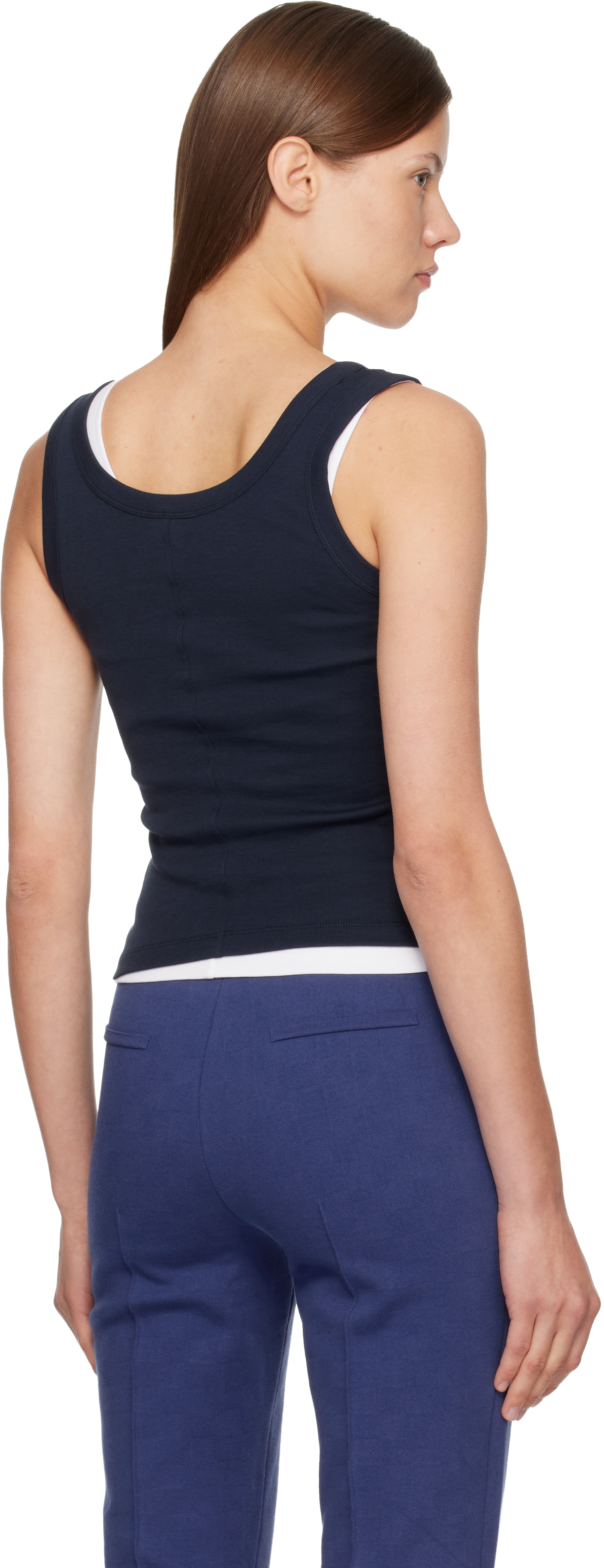 Flore Flore Navy Hillie Tank Top In Blue