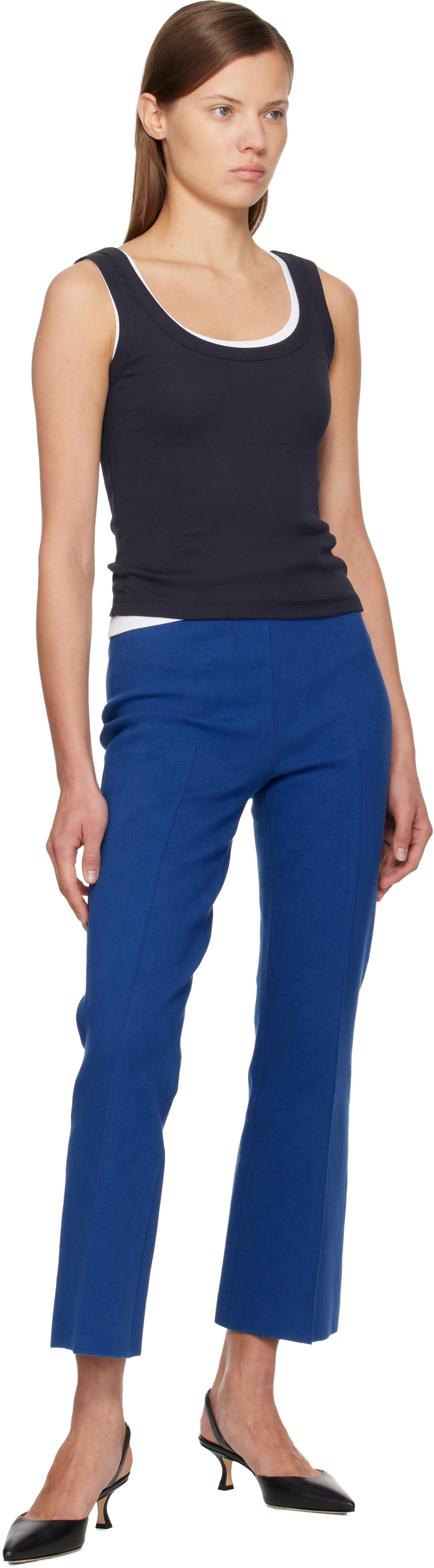 Flore Flore Navy Hillie Tank Top In Blue