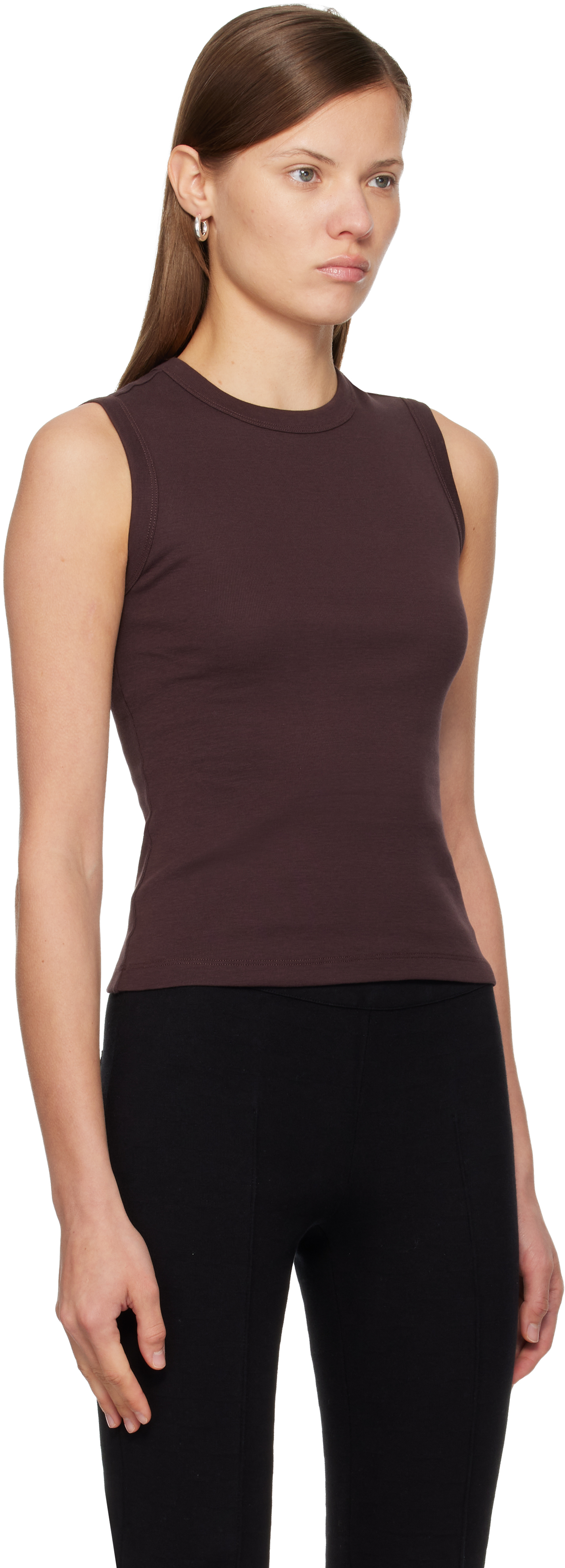 Flore Flore Esmee Cotton Tank In Burgundy