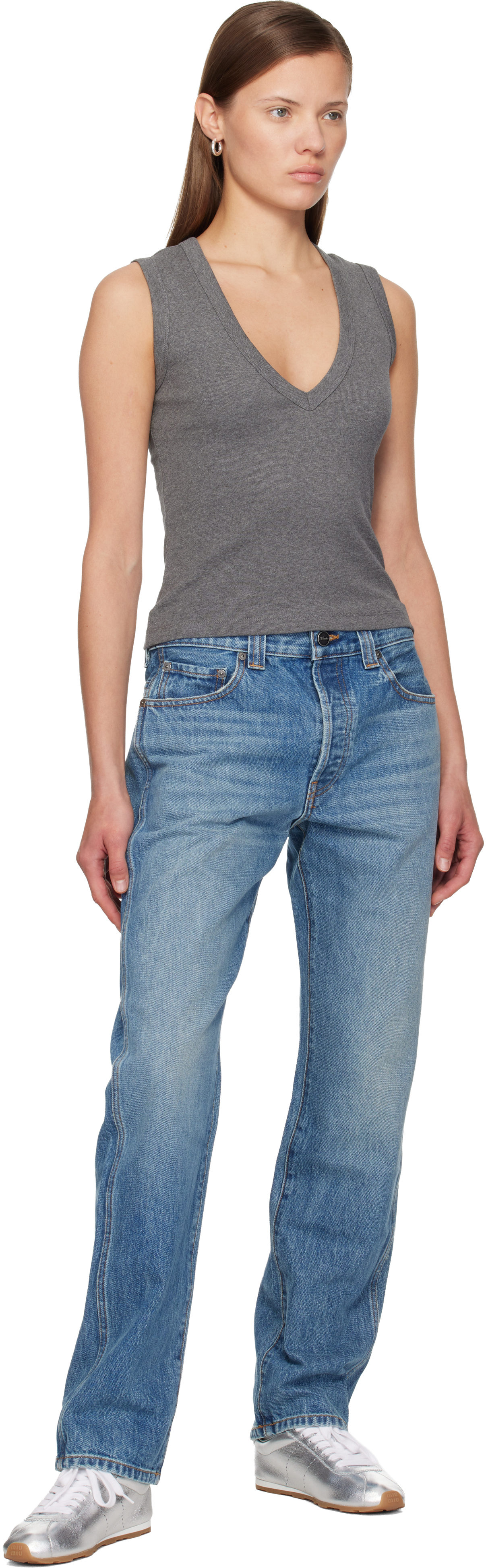 Flore Flore Gray Dewi Tank Top In Gray