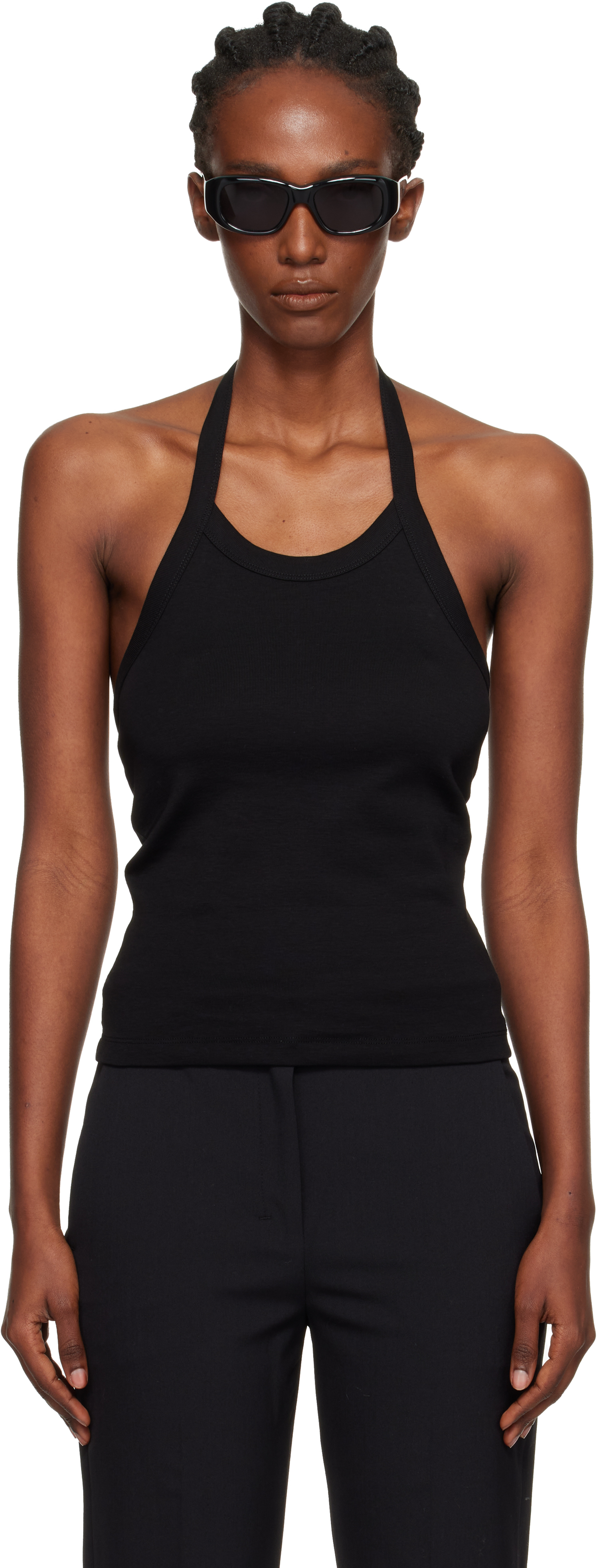 FLORE FLORE: Black Angie Tank Top | SSENSE