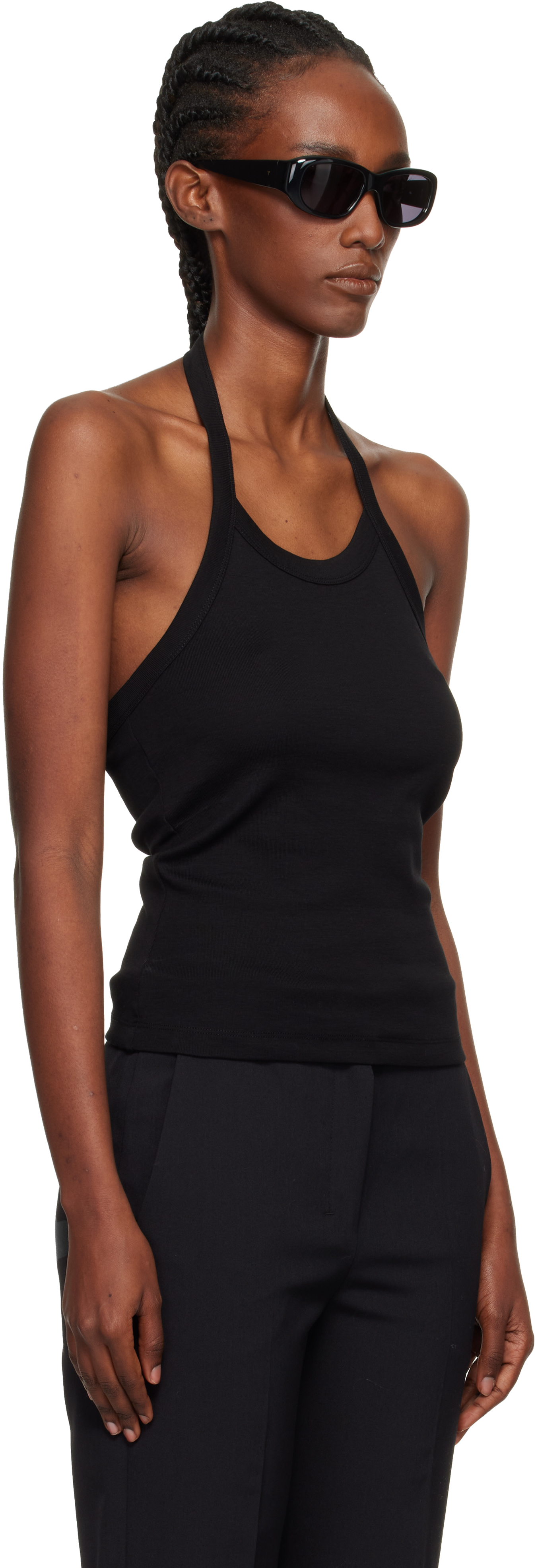 Flore Flore Black Angie Tank Top In Animal Print