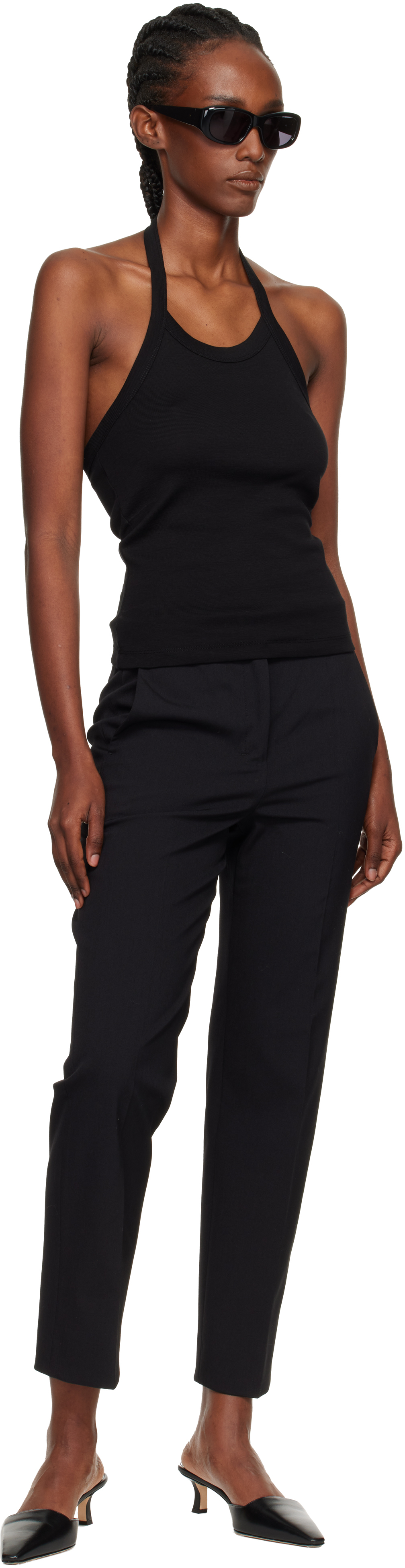 Flore Flore Black Angie Tank Top In Animal Print