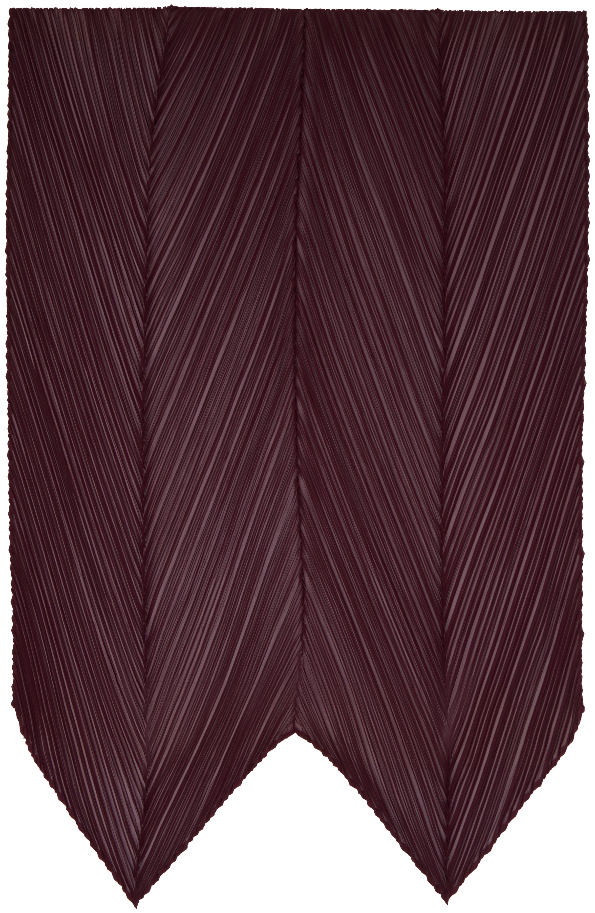 PLEATS PLEASE ISSEY MIYAKE: Burgundy January Monthly Scarf | SSENSE