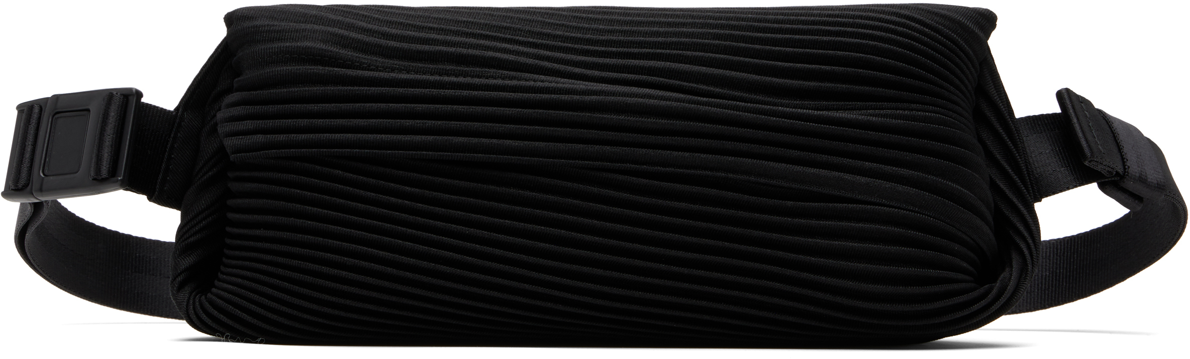 ボディバッグ・ウエストポーチ ISSEY MIYAKE Archive waist porch PLEATS PLEASE ISSEY MIYAKE: Black Bias Pleats Waist Pouch | SSENSE