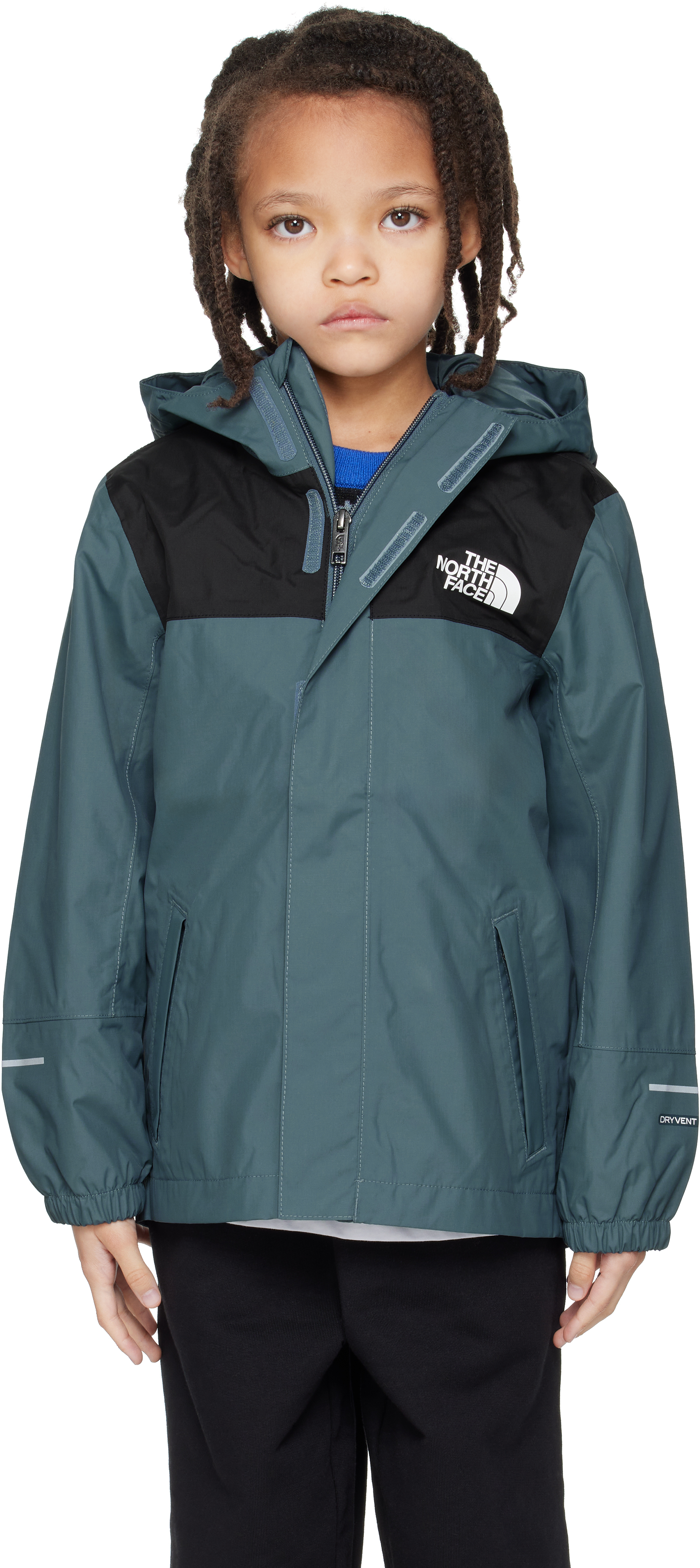 THE NORTH FACE ブラック レインジャケット ジュニア XXL The North Face Kidsのジュニア｜ブルー＆ブラック Antora レイン