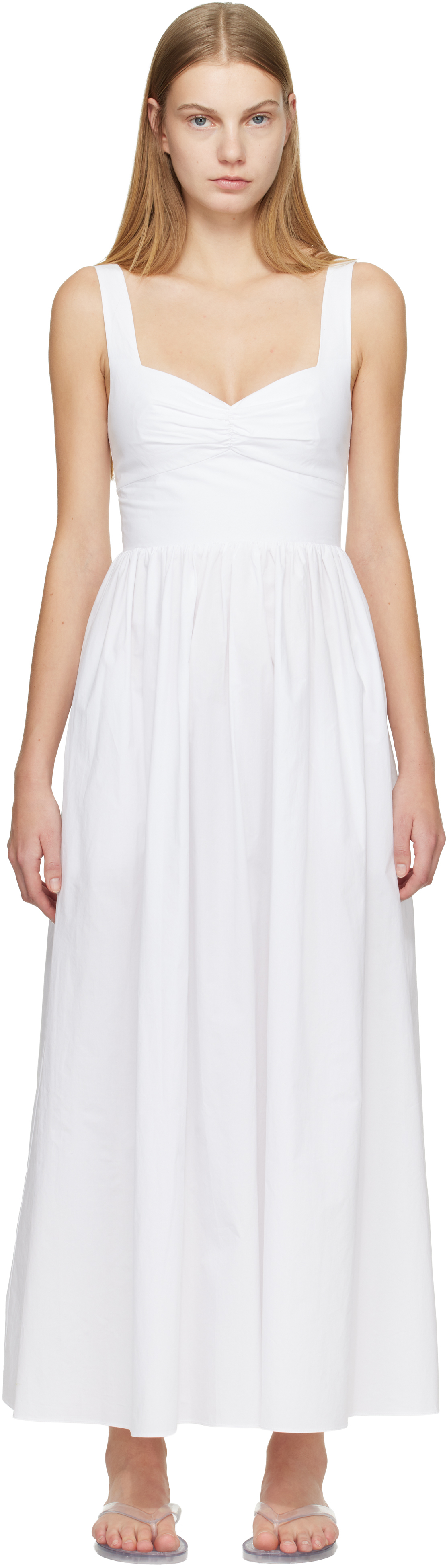 Matteau White Bralette Midi Dress