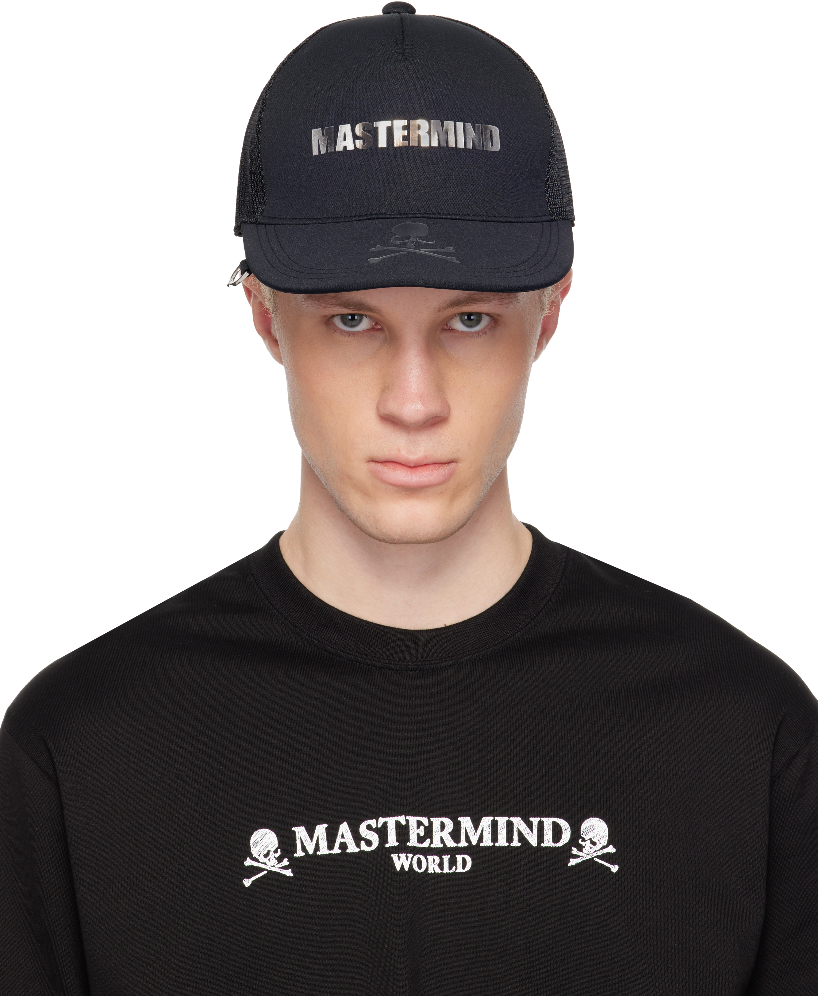 MASTERMIND WORLD: Black MW 3D Holographic Logo Cap | SSENSE