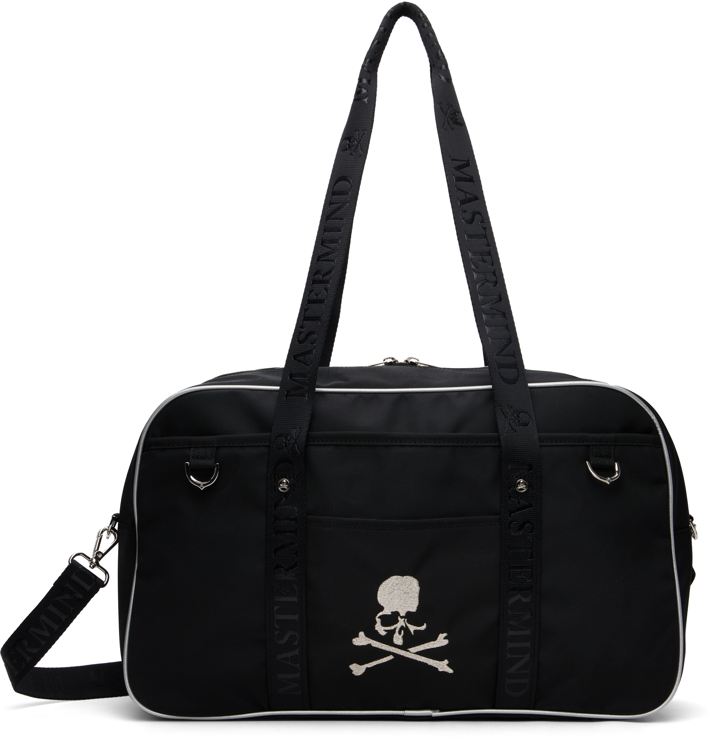 MASTER MIND WORLD キャディバッグ ブラック MASTERMIND WORLD: Black Nylon Bag | SSENSE