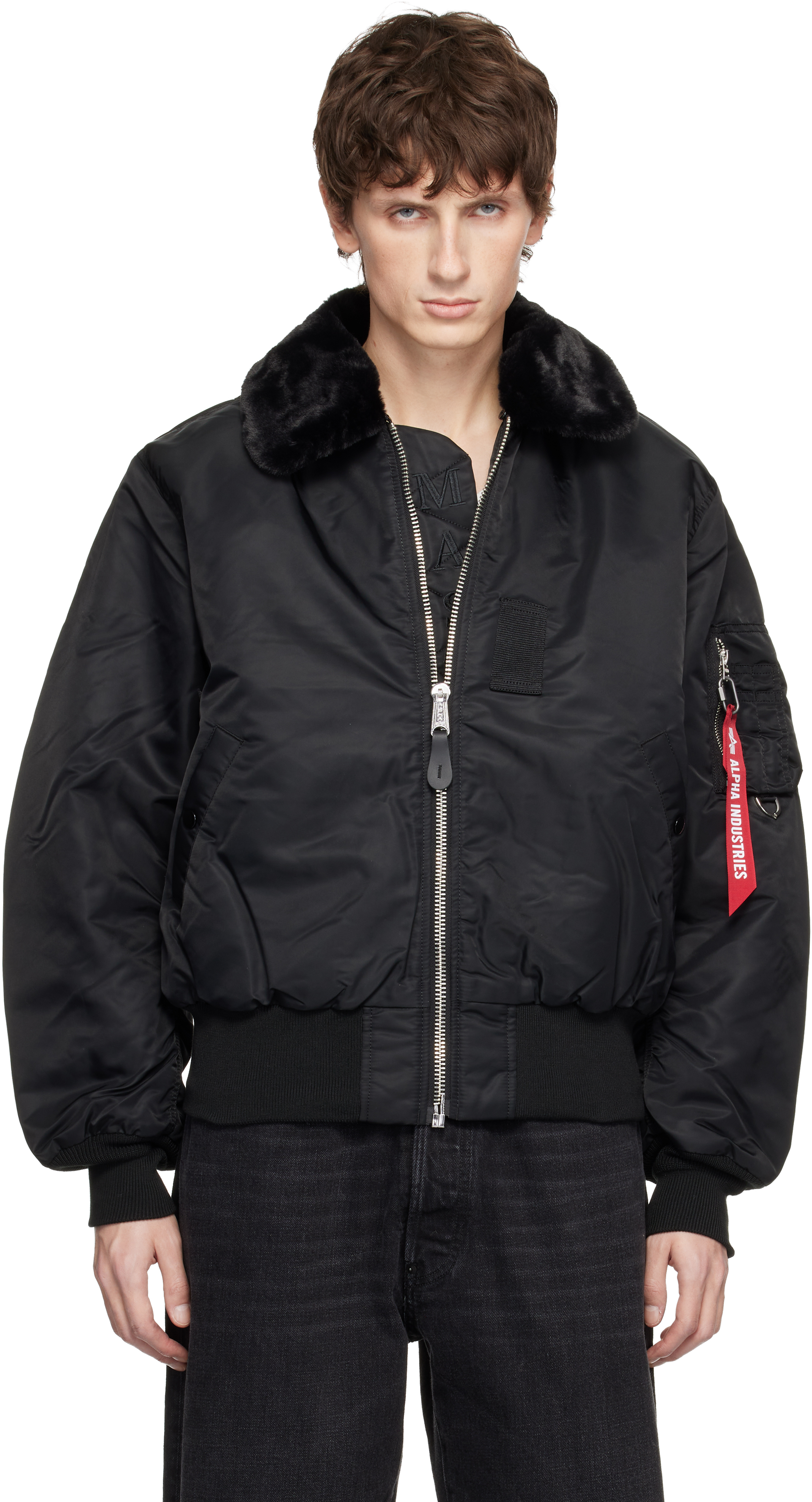 Mastermind Japan Black Alpha Industries Edition B-15 Flight Reversible Bomber Jacket