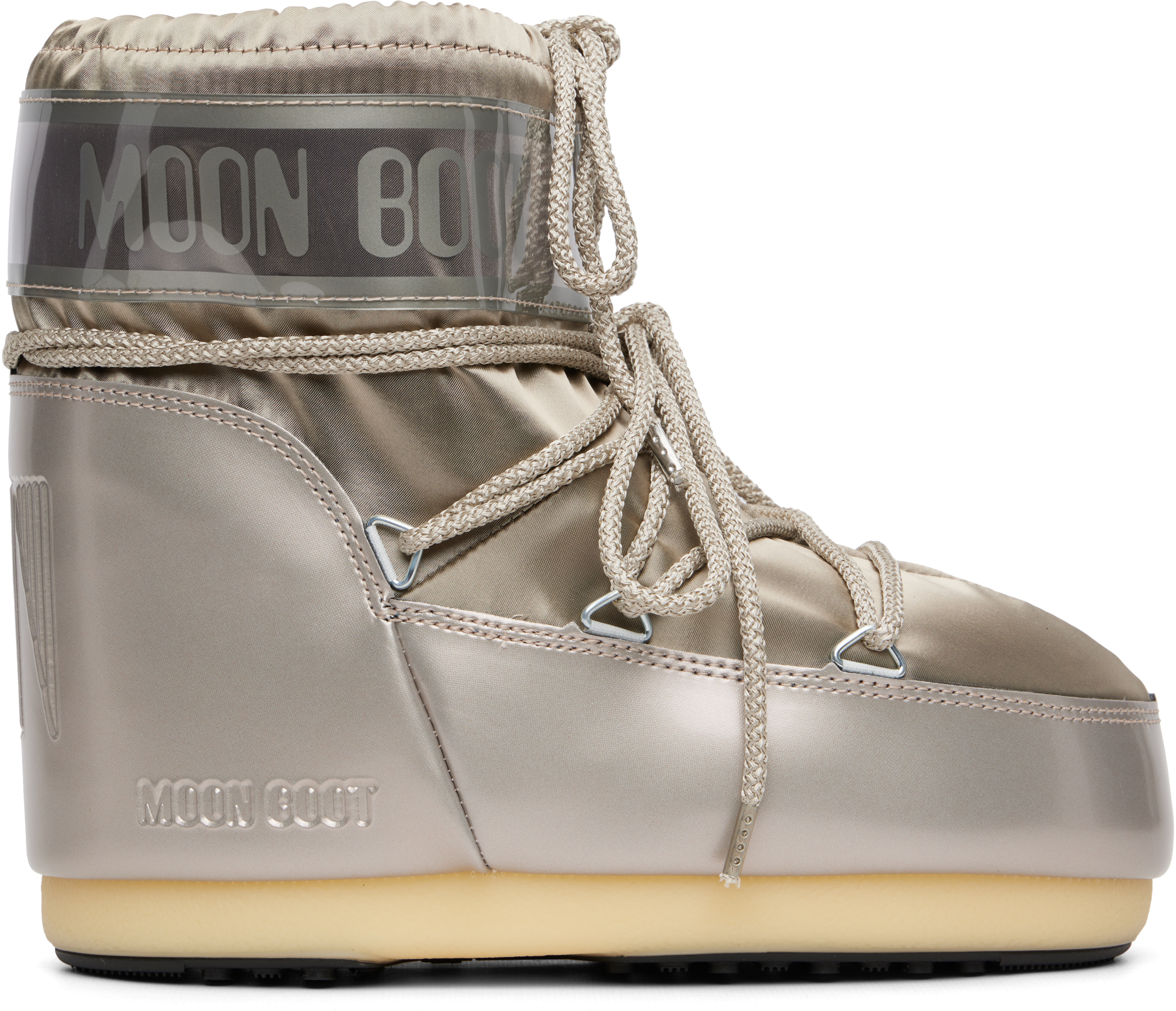 Moon Boot Women's Icon Low Glance Satin Ankle Boots Gold In Metallic