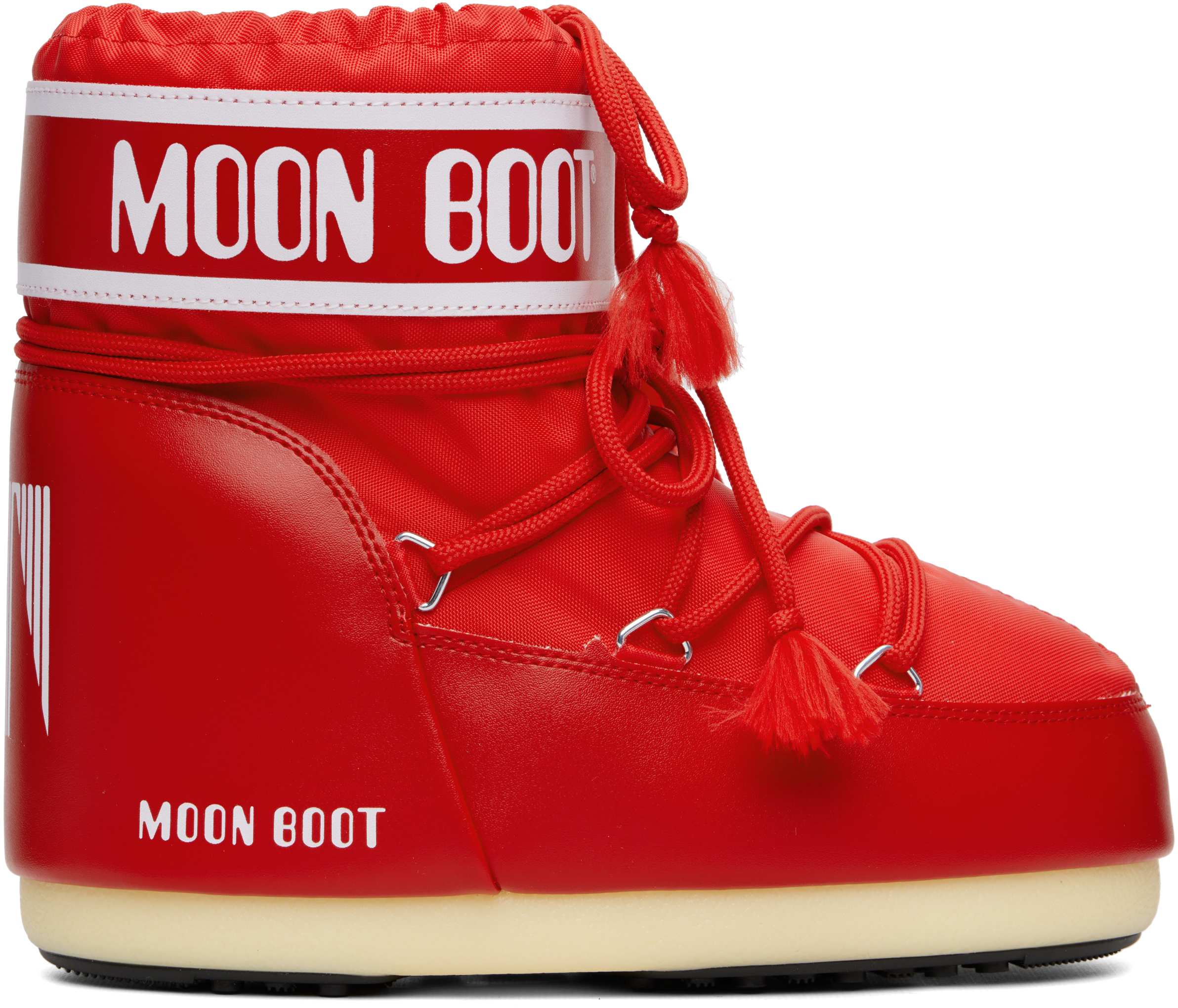 Moon Boot Red Icon Low Nylon Boots