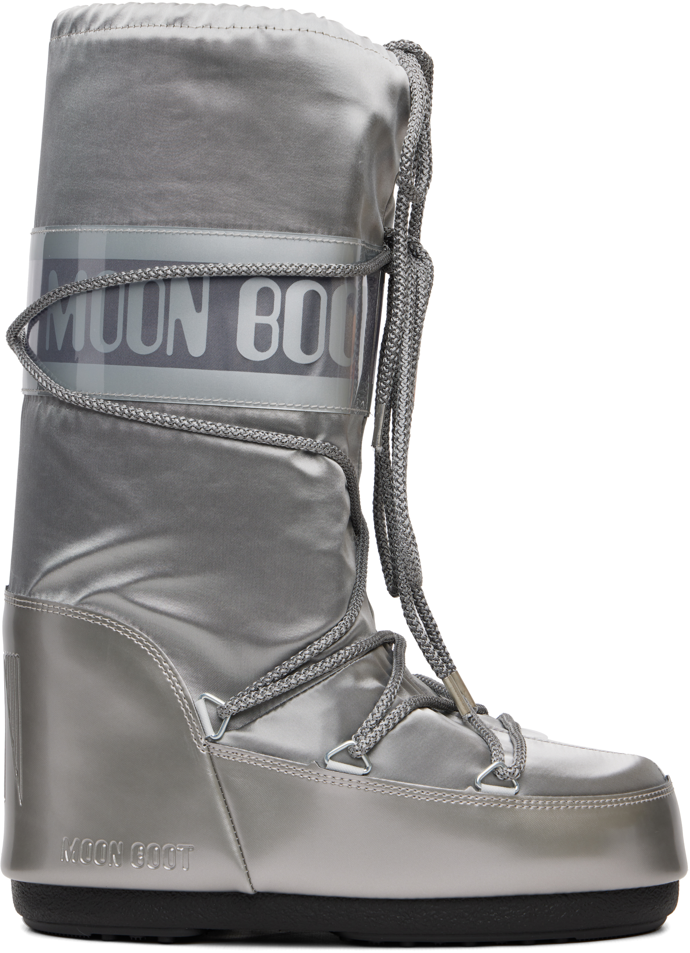 Moon Boot Silver Icon Glance Satin Boots