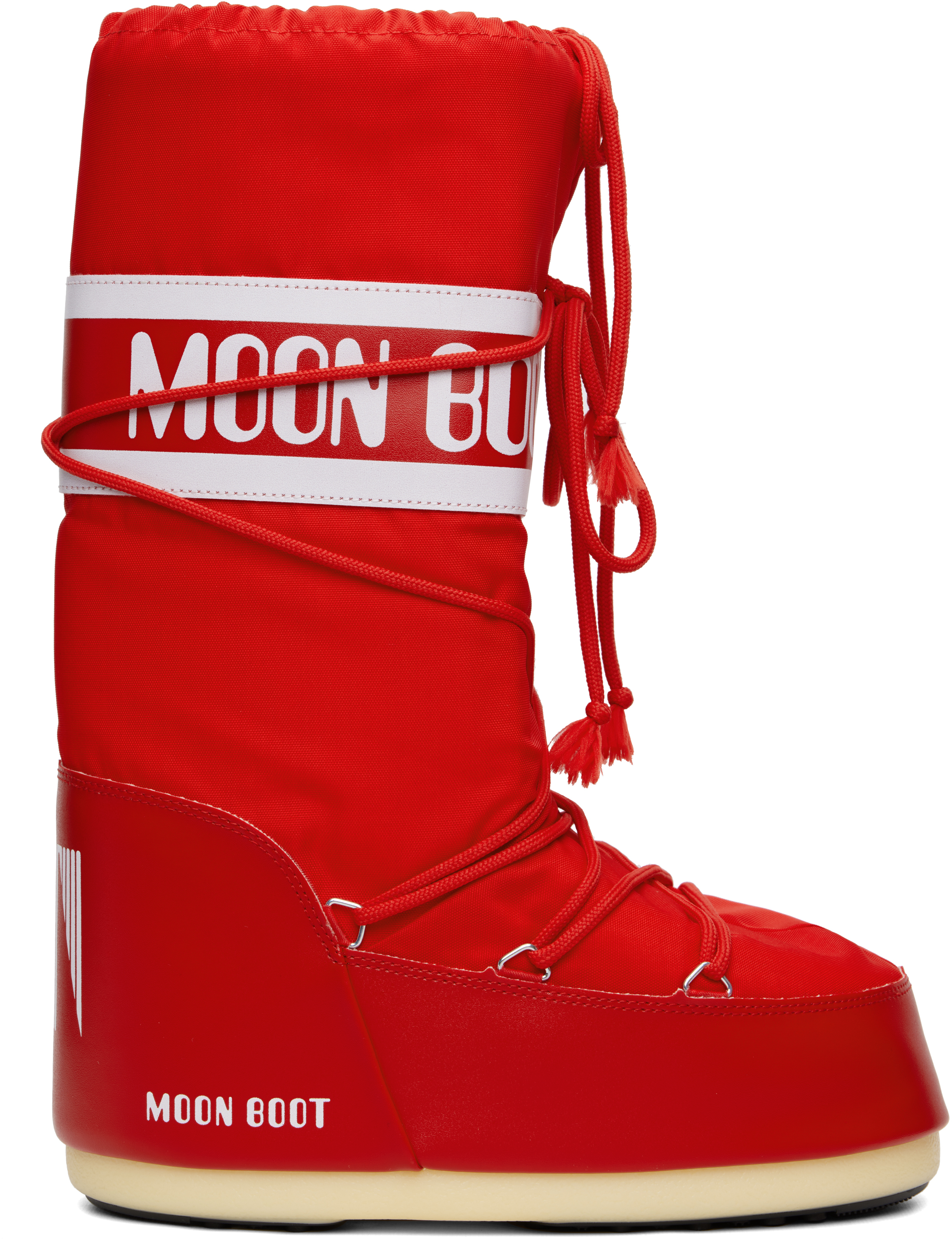 Moon Boot Red Icon Nylon Boots In Red