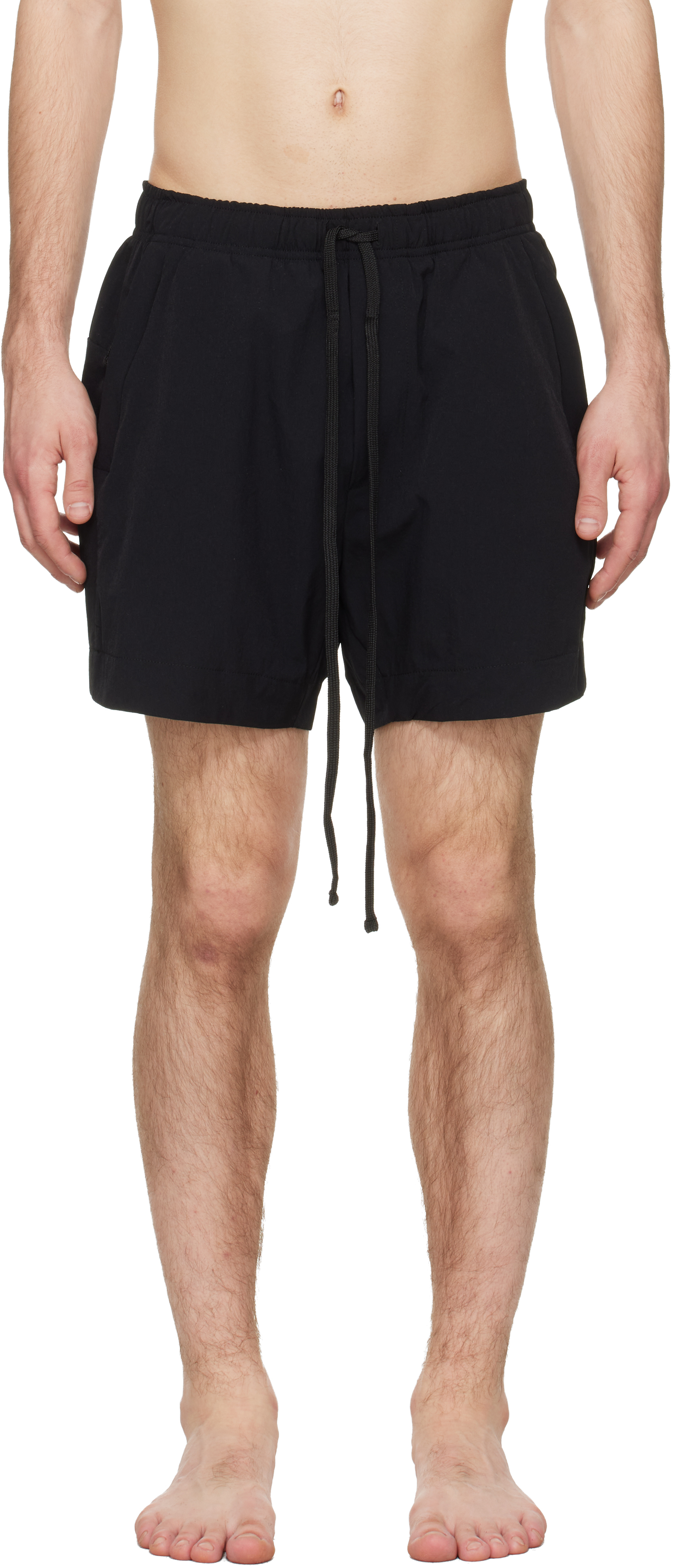 thom/krom: Black 19 Swim Shorts | SSENSE