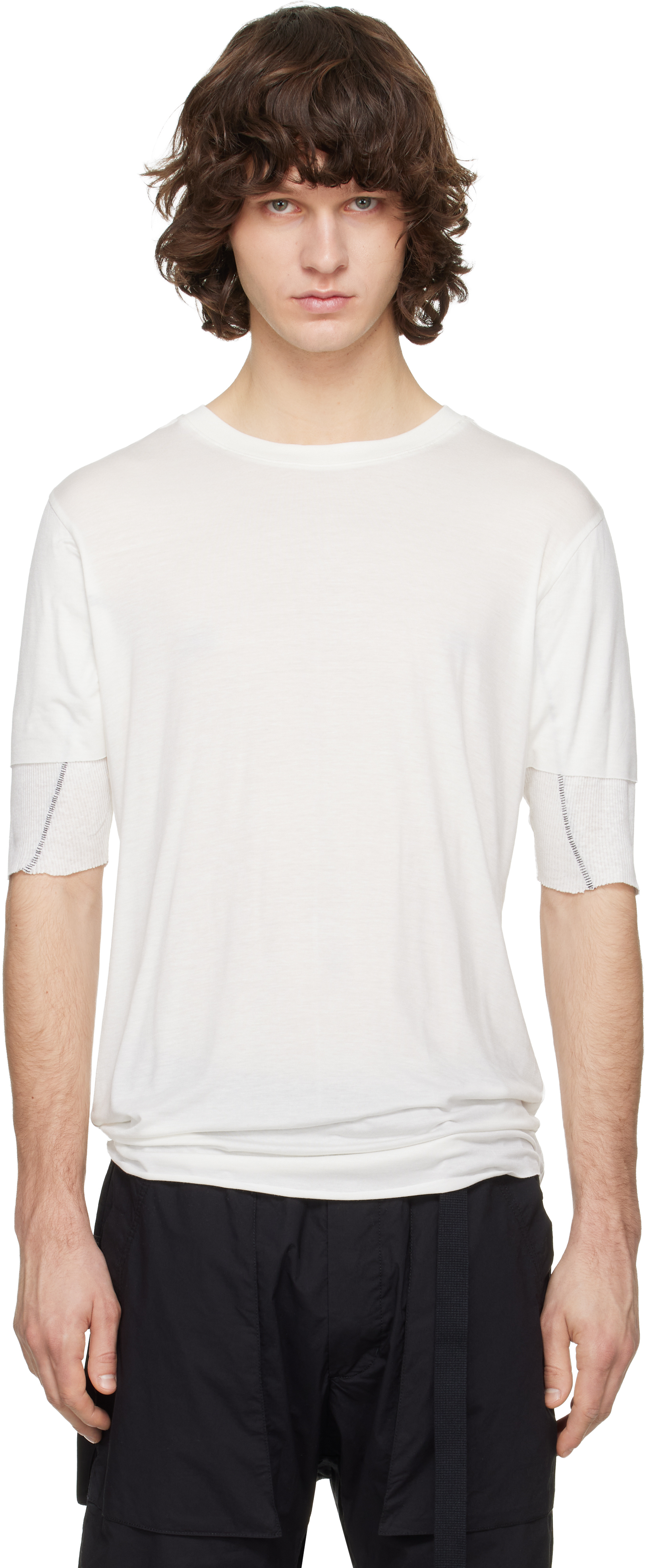 thom krom トム クロム Tシャツ 白 M RUNDHOLZ thom/krom: Off-White M TS 940 T-shirt | SSENSE