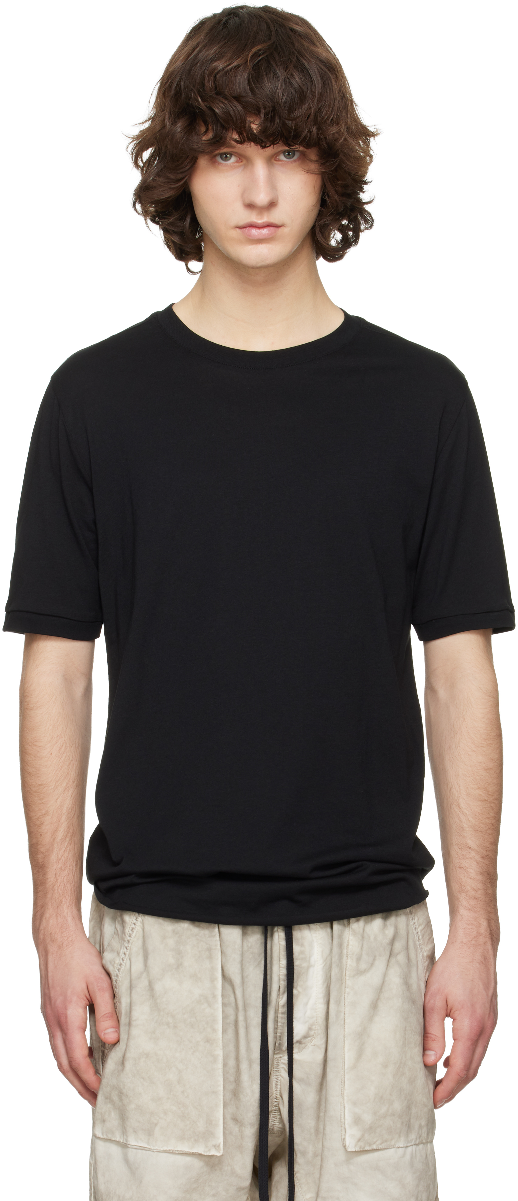 thom/krom: Black M TS 937 T-shirt | SSENSE