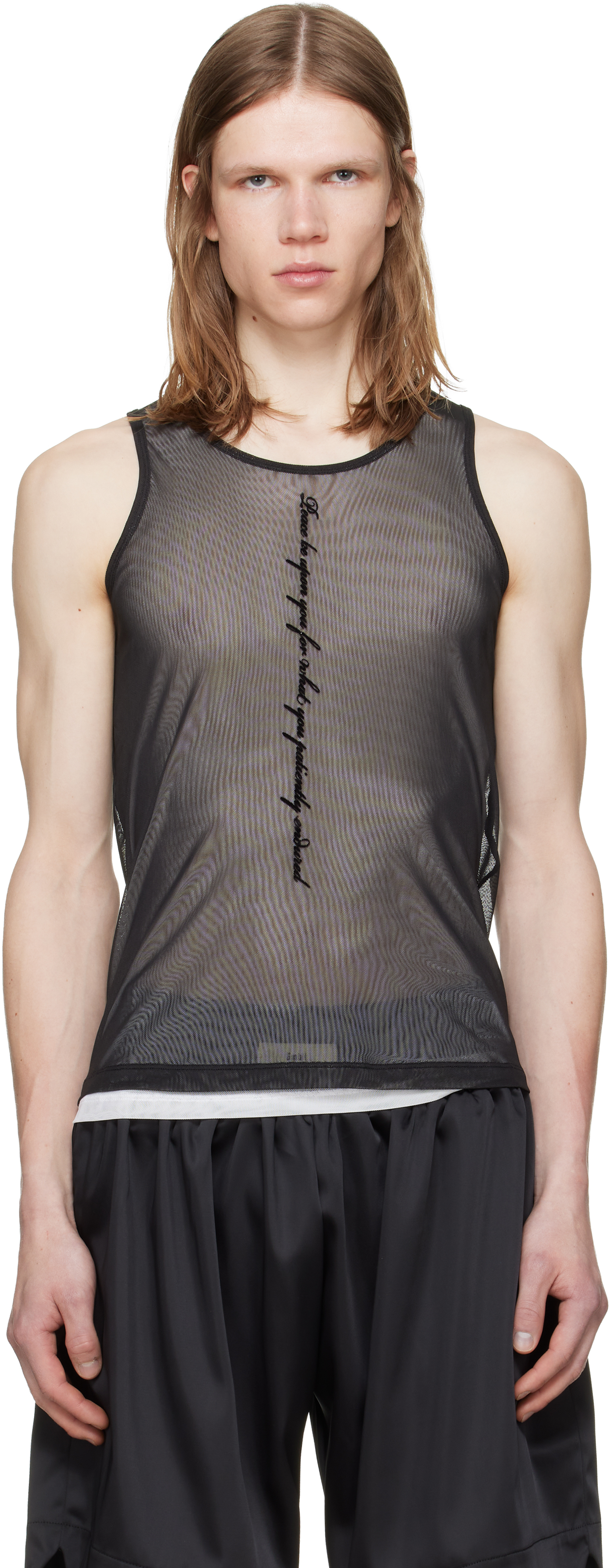 UN3D. メッシュタンクトップ ブラック ワークアウト レディ メッシュ タンク トップ / Workout Ready Mesh