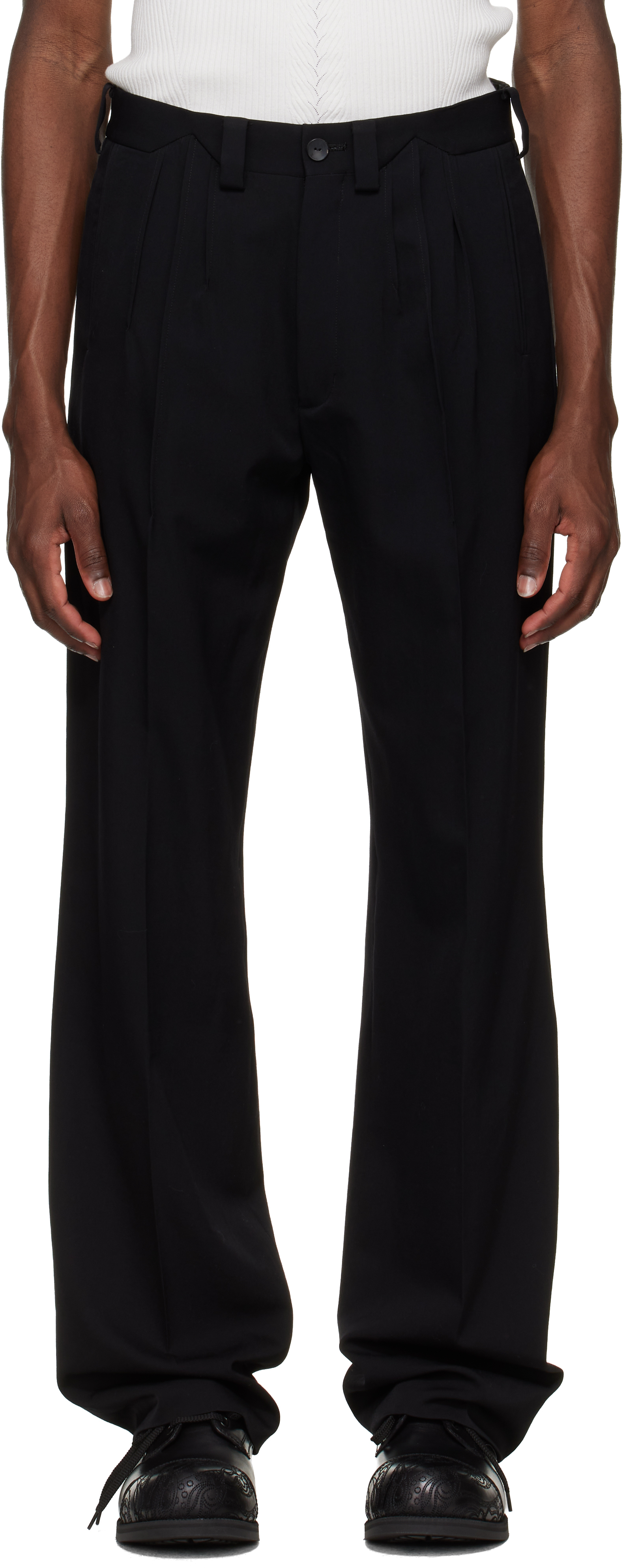 Kiko Kostadinov: Black Csomor Trousers | SSENSE